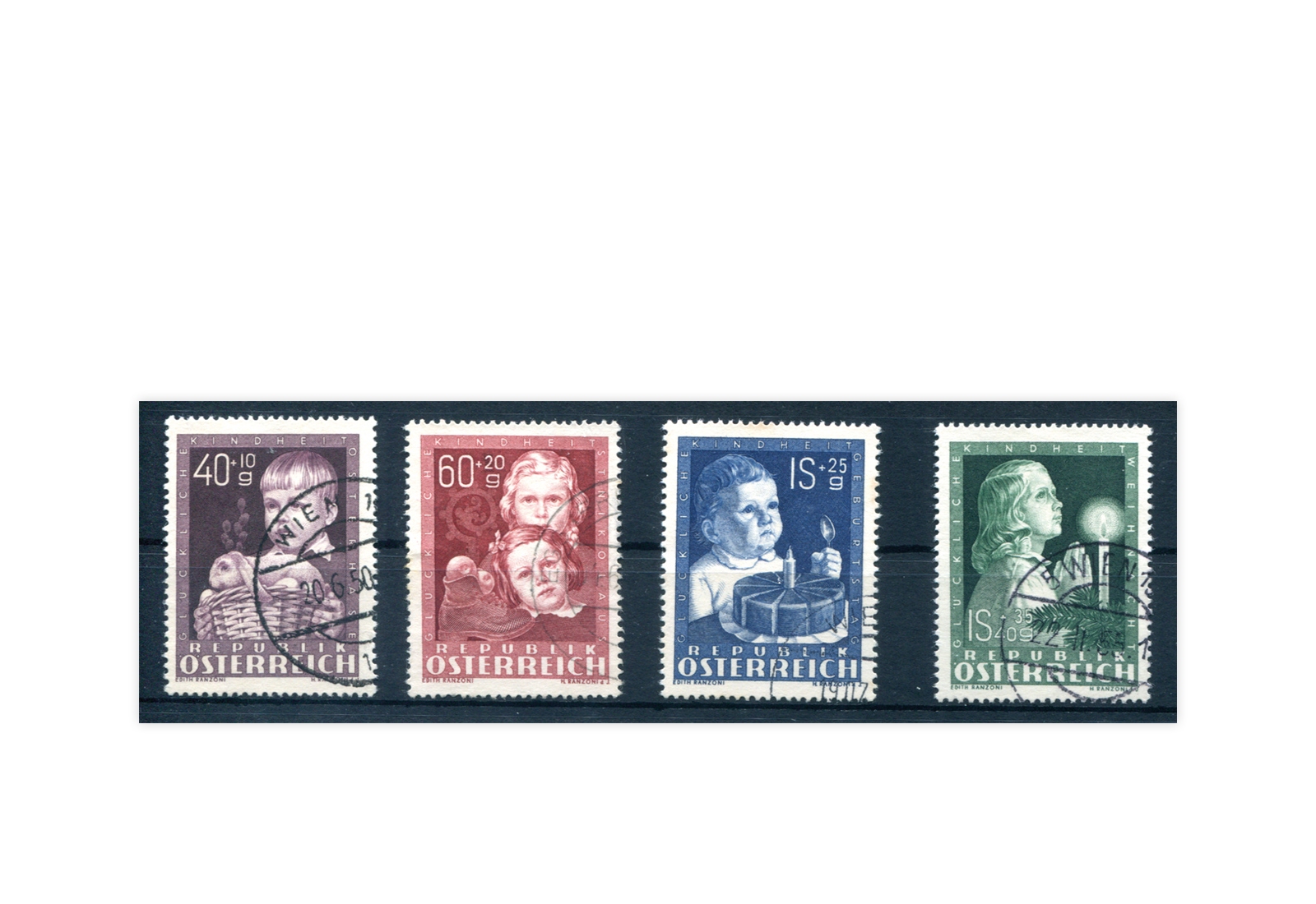 Österreich Kinderfürsorge 1949 Michel Nr. 929/32 gest.