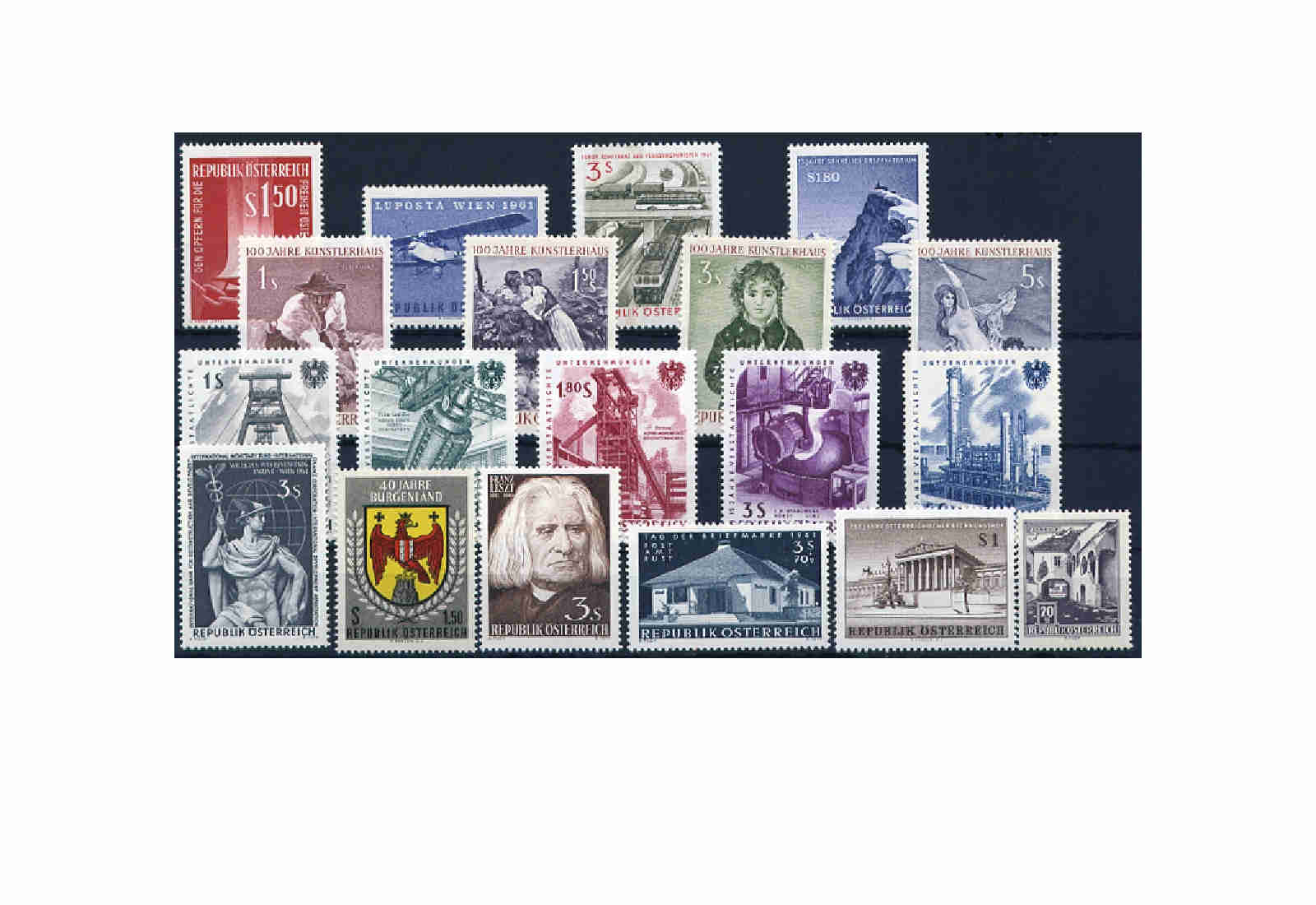 Österreich Jahrgang 1961 postfrisch