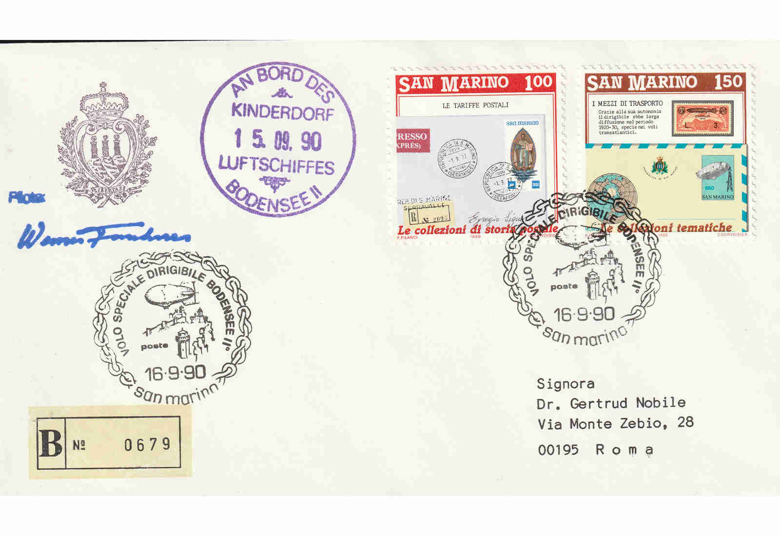 Zeppelin Beleg 1990