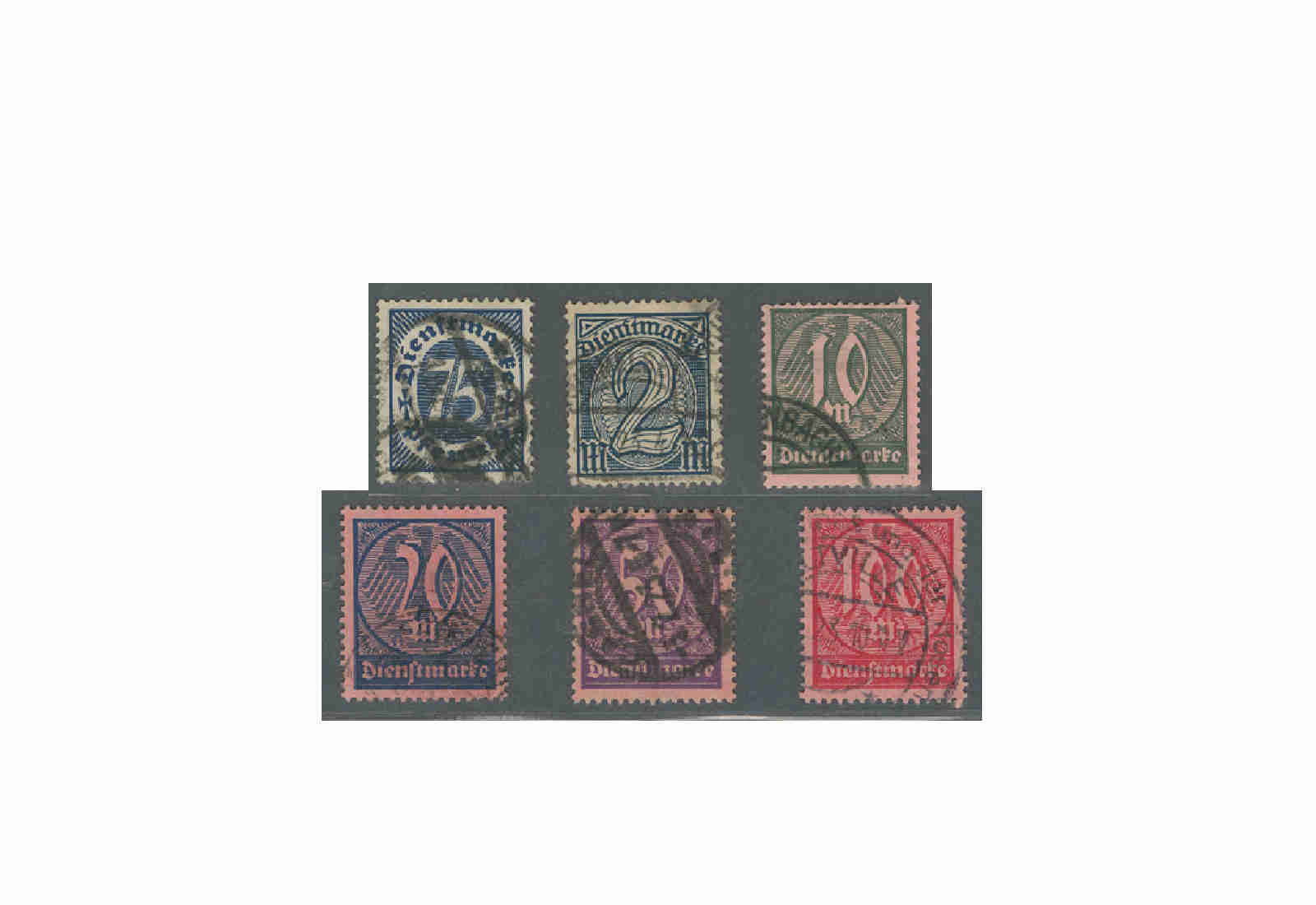 Deutsches Reich Mi. Nr. D 69/74 gestempelt