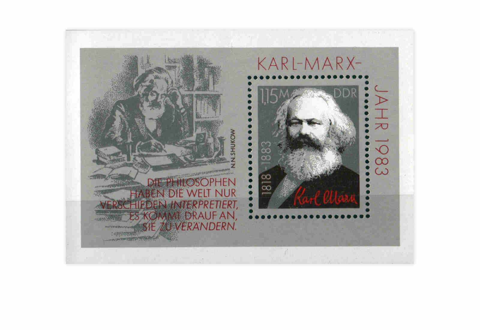 DDR Block 71 Karl Marx 1983 postfrisch