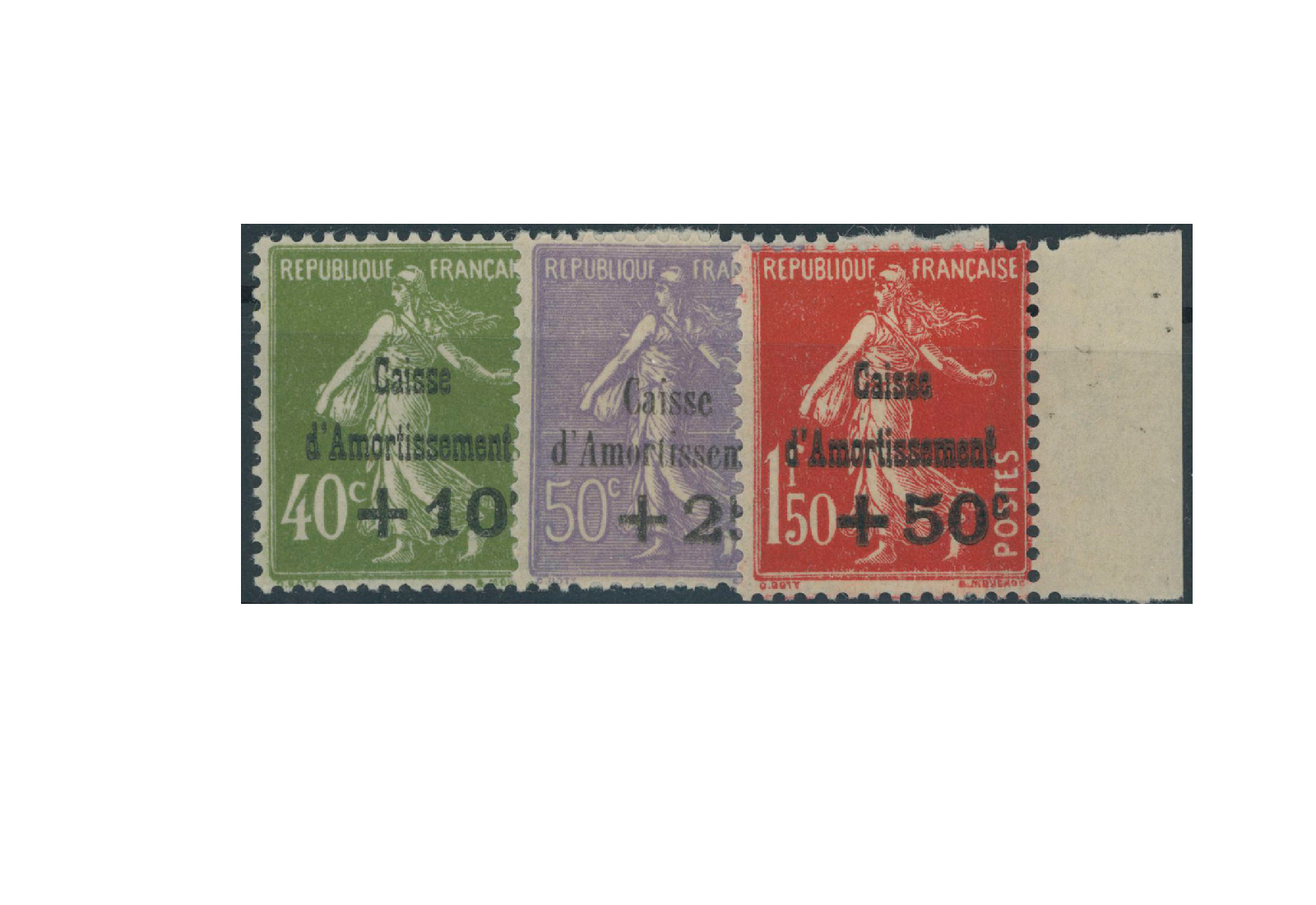 Briefmarken Frankreich Staatsschuldentilgungskasse 1931 Michel-Nr. 264/66 postfrisch