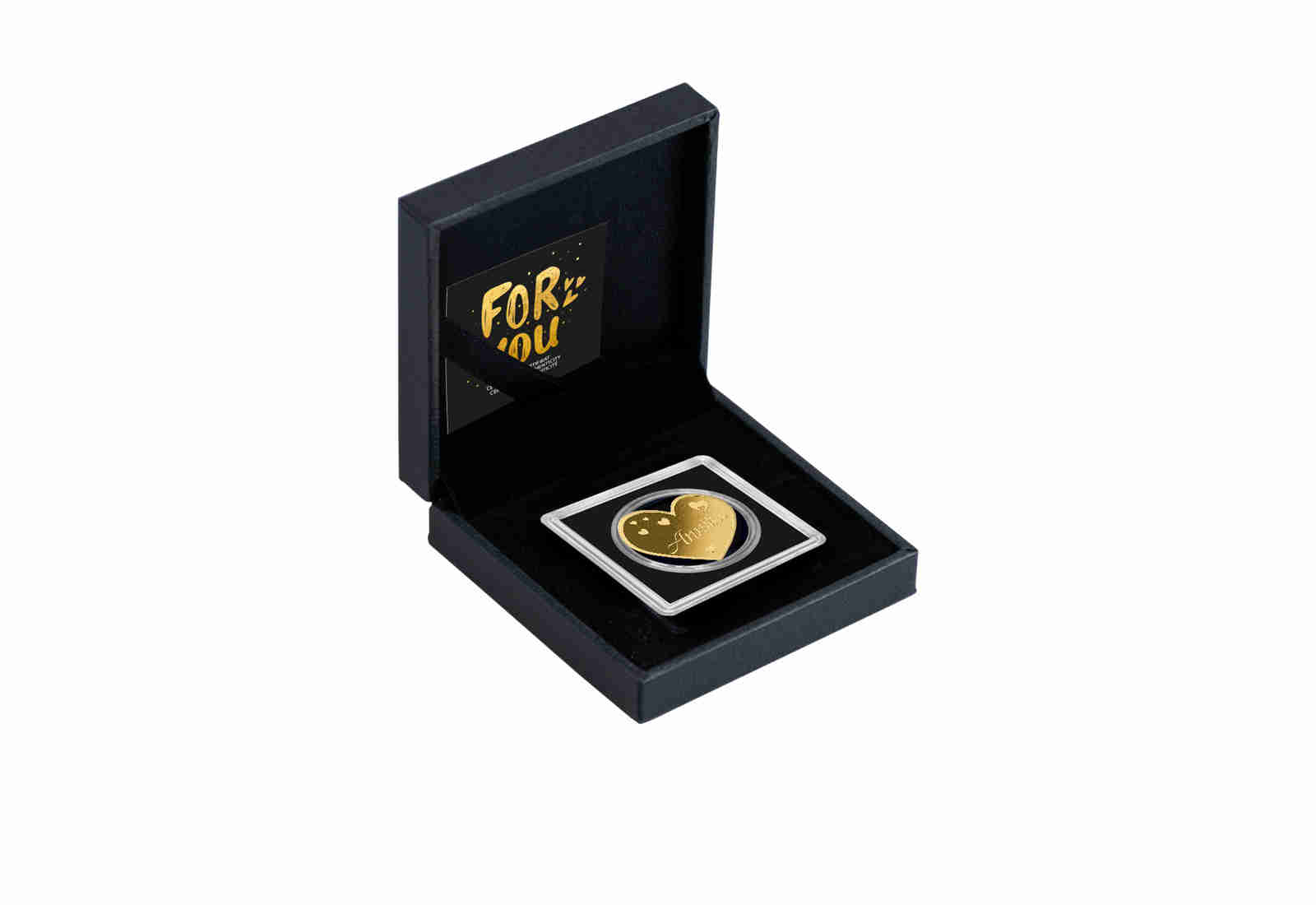 Goldmünze Motiv "Herz Annika" 999/1000 Gold im Geschenketui