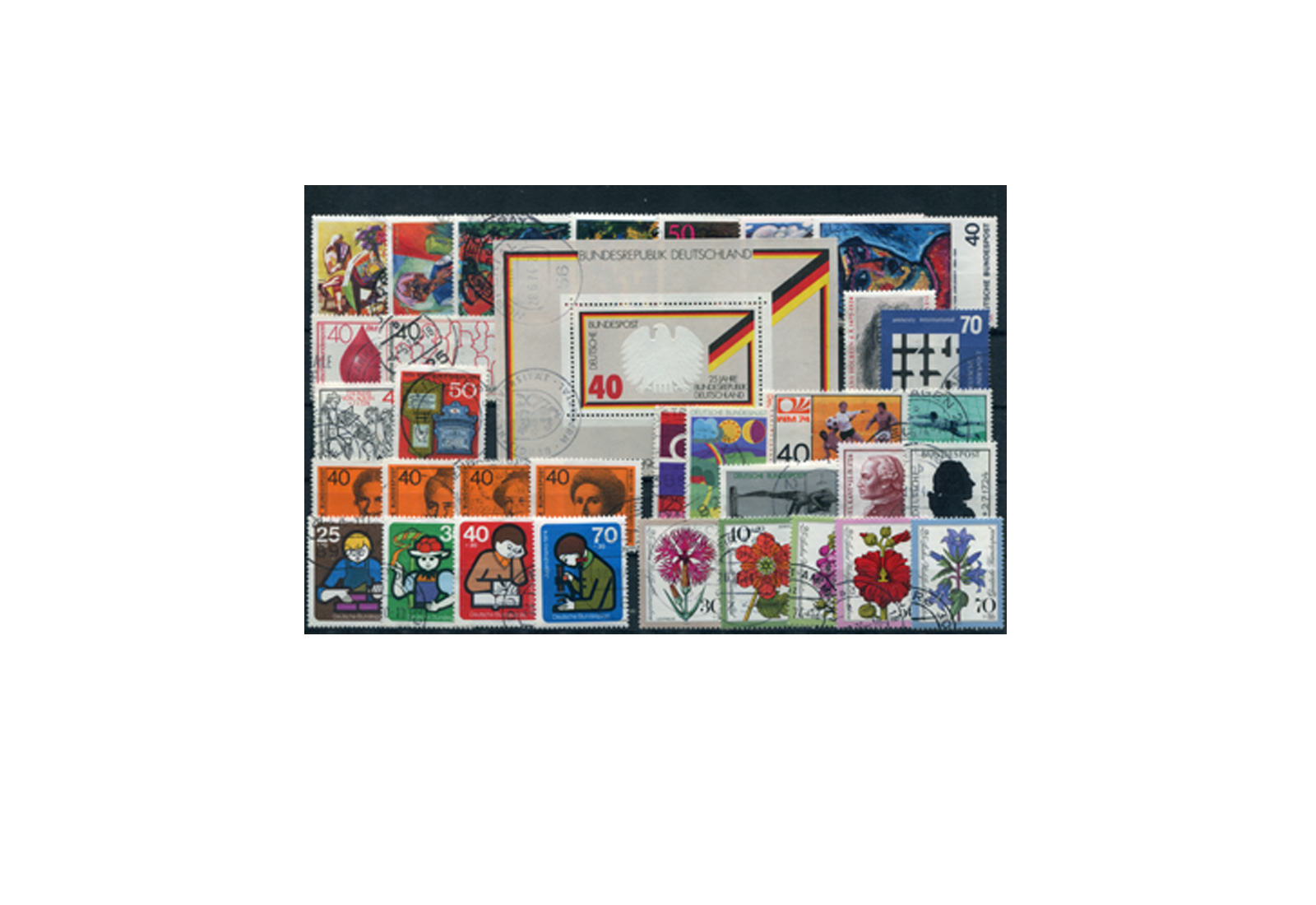 BRD Jahrgangsatz 1974 Mi.Nr. 791-825 gest.