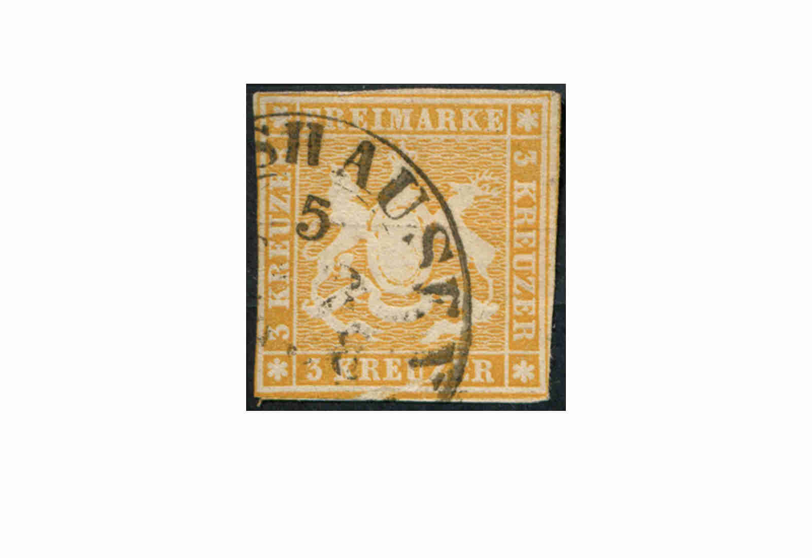 Briefmarke Altdeutschland Württemberg Freimarke 1857 Michel-Nr. 7 gestempelt
