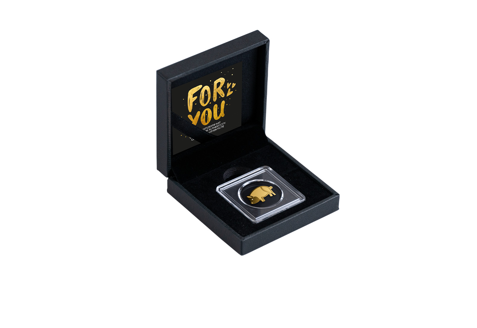 Goldausgabe Motiv Glücksschwein 999/1000 Gold