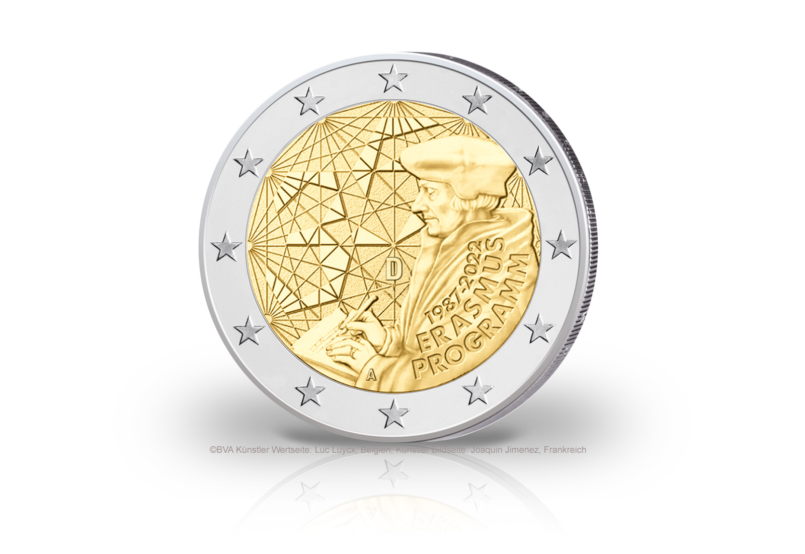 2 Euro 2022 Deutschland 35 J. Bestehen d. Erasmus-Programms Prägest. u. Wahl