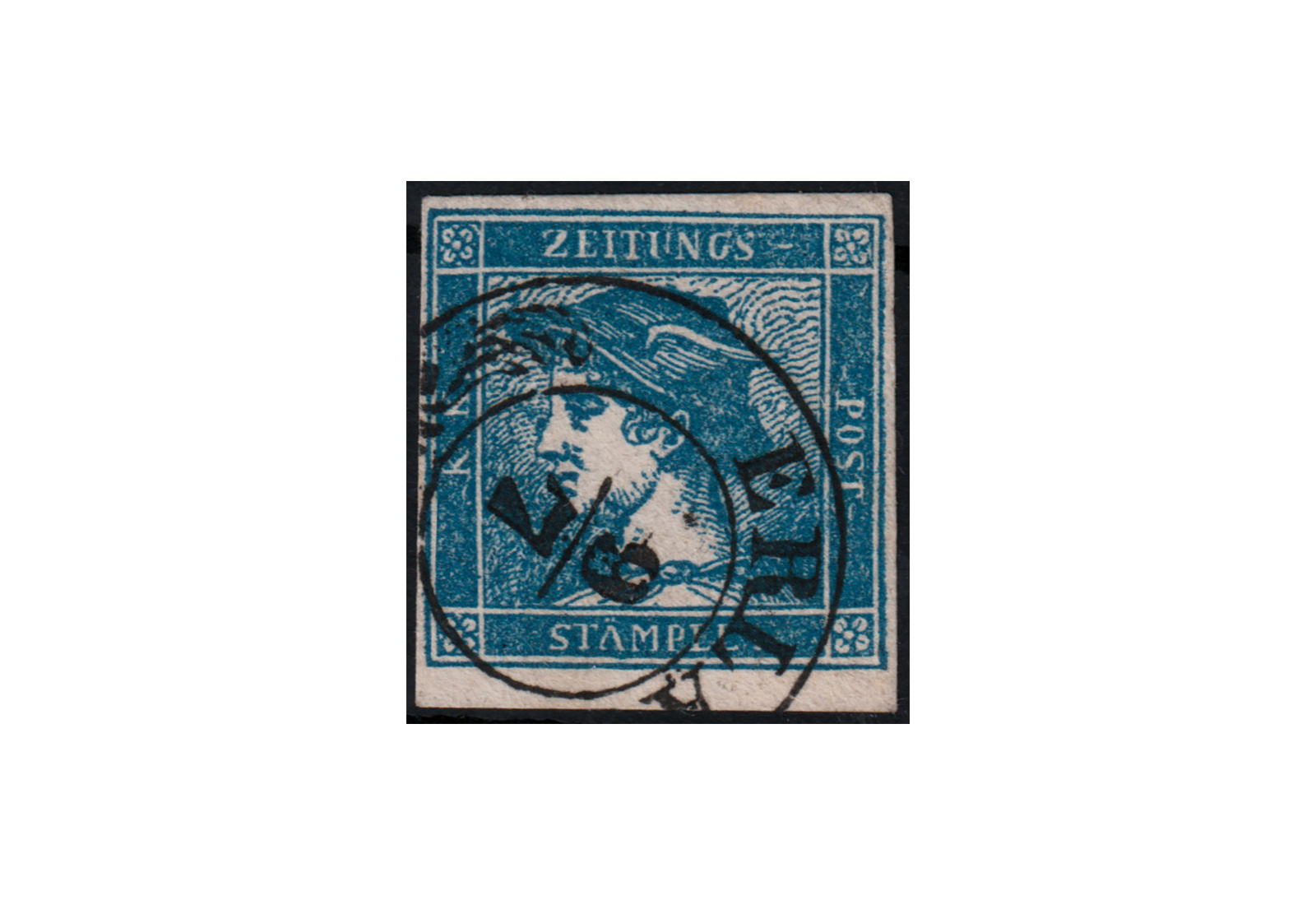 Österreich Zeitungsmarke 1851 Blauer Merkur Michel Nr. 6 I kpl. Zeitung