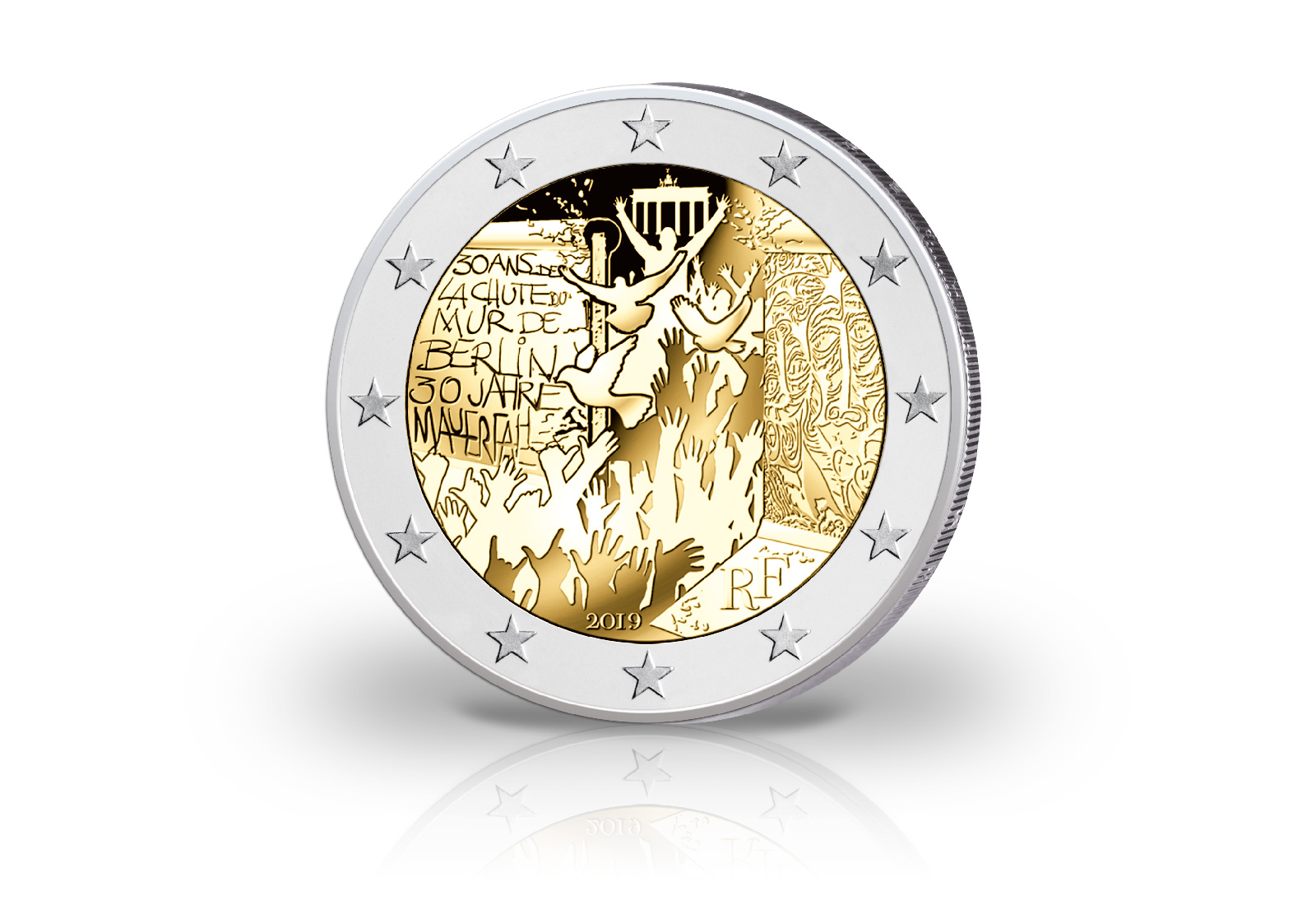 2 Euro 2019 Frankreich 30 Jahre Mauerfall