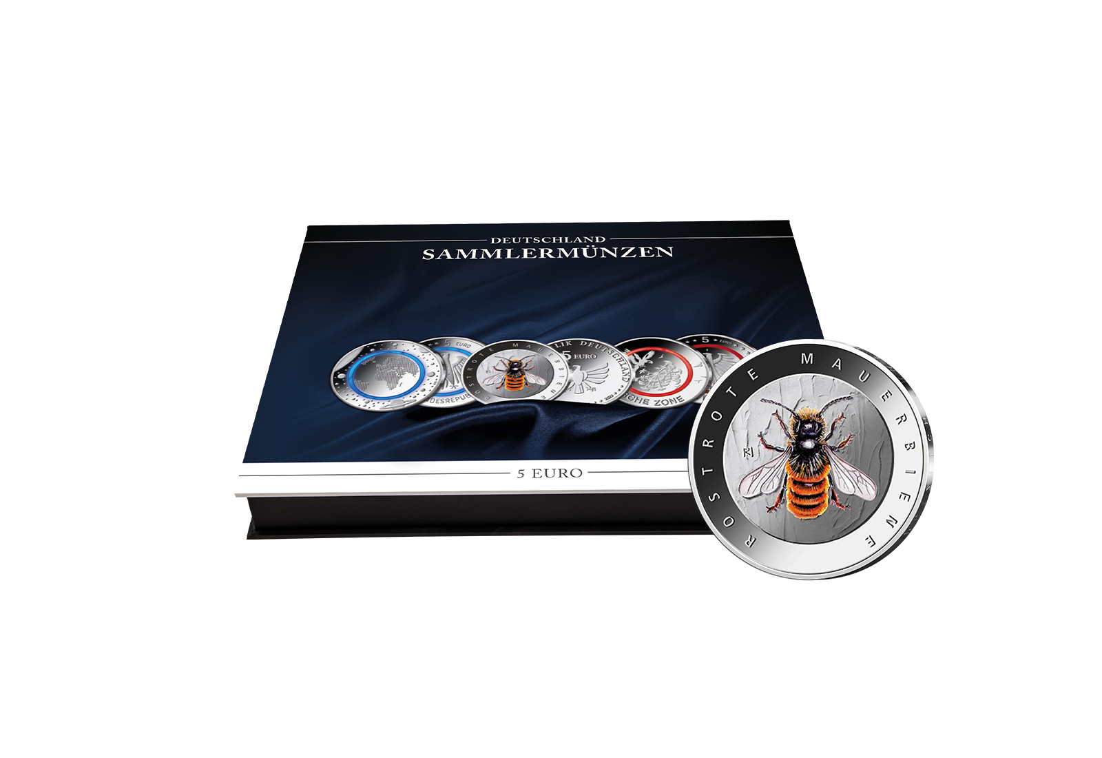 Münzkassette für 5 Euro mit Polymerring BRD