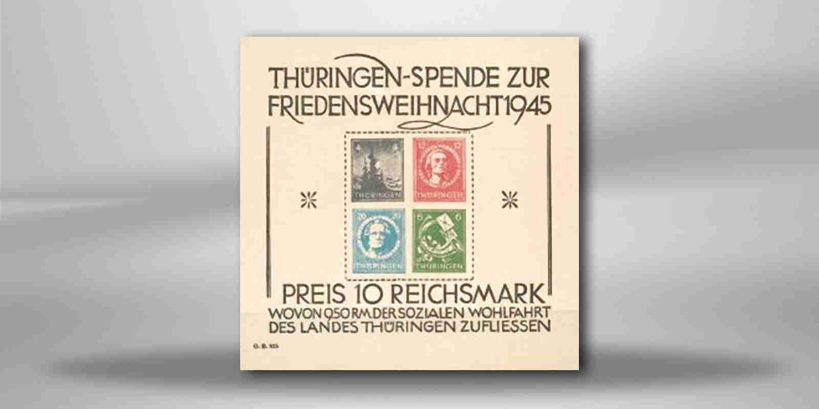 SBZ Block 2 postfrisch Großer Weihnachtsblock 1945
