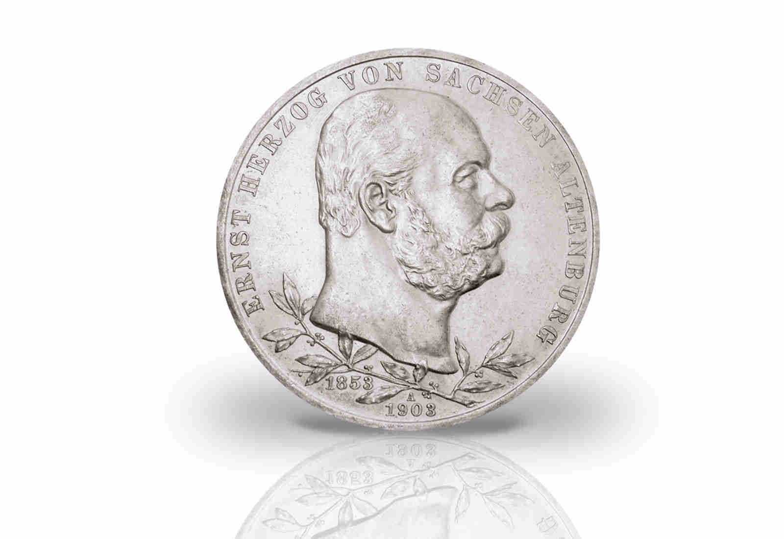 5 Mark 1903 Deutsches Kaiserreich 50 Jahre Regierung Sachsen Altenburg Jaeger Nr 144