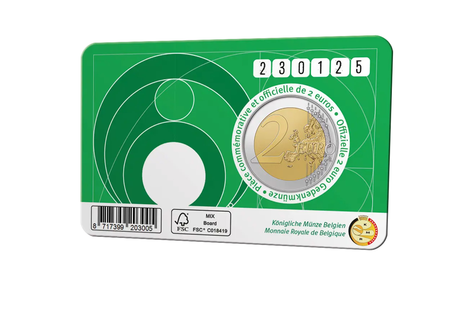 2 Euro 2025 Belgien Nationallotterie Belgien in Coincard unserer Wahl