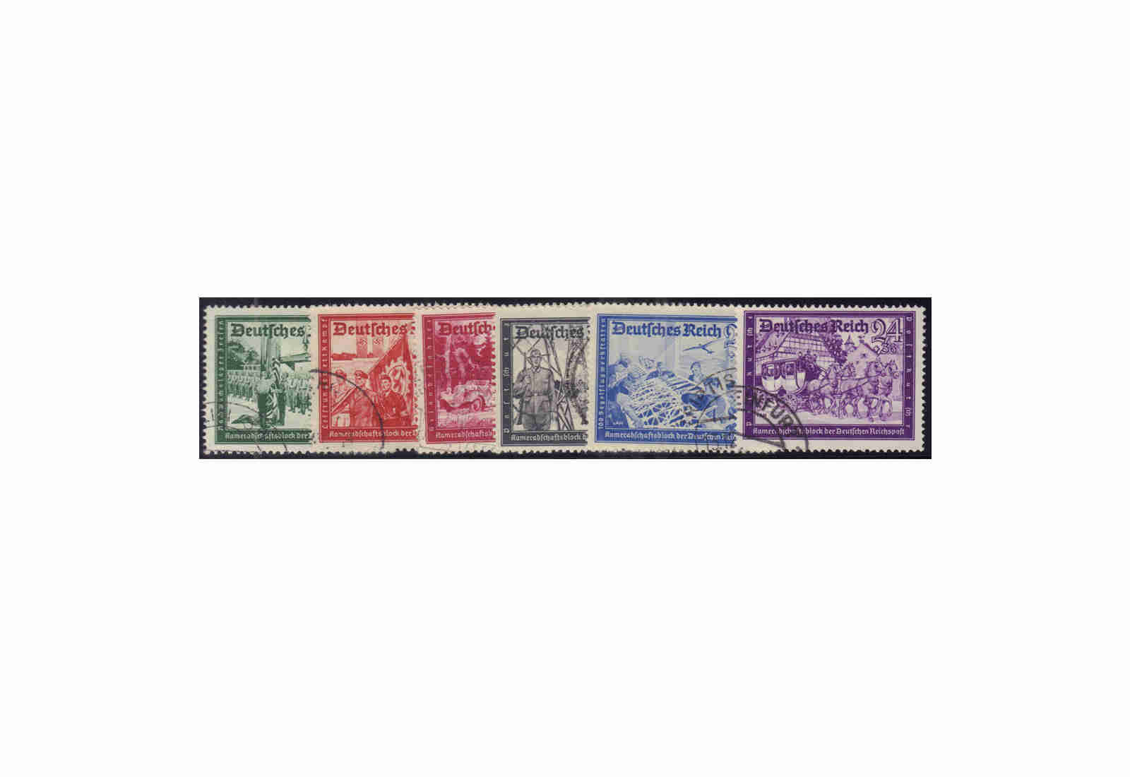 Briefmarken Deutsches Reich Postkameradschaft II Michel-Nr. 773/78 gestempelt