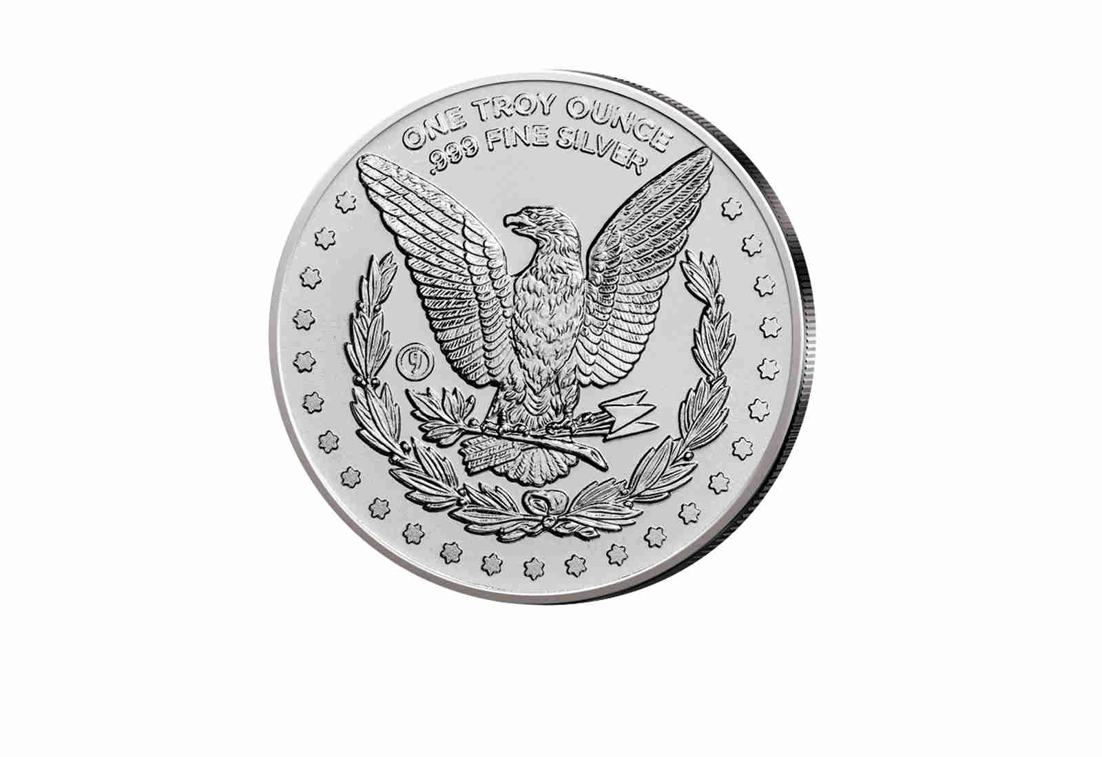 1oz Silver Round Morgan Dollar Design