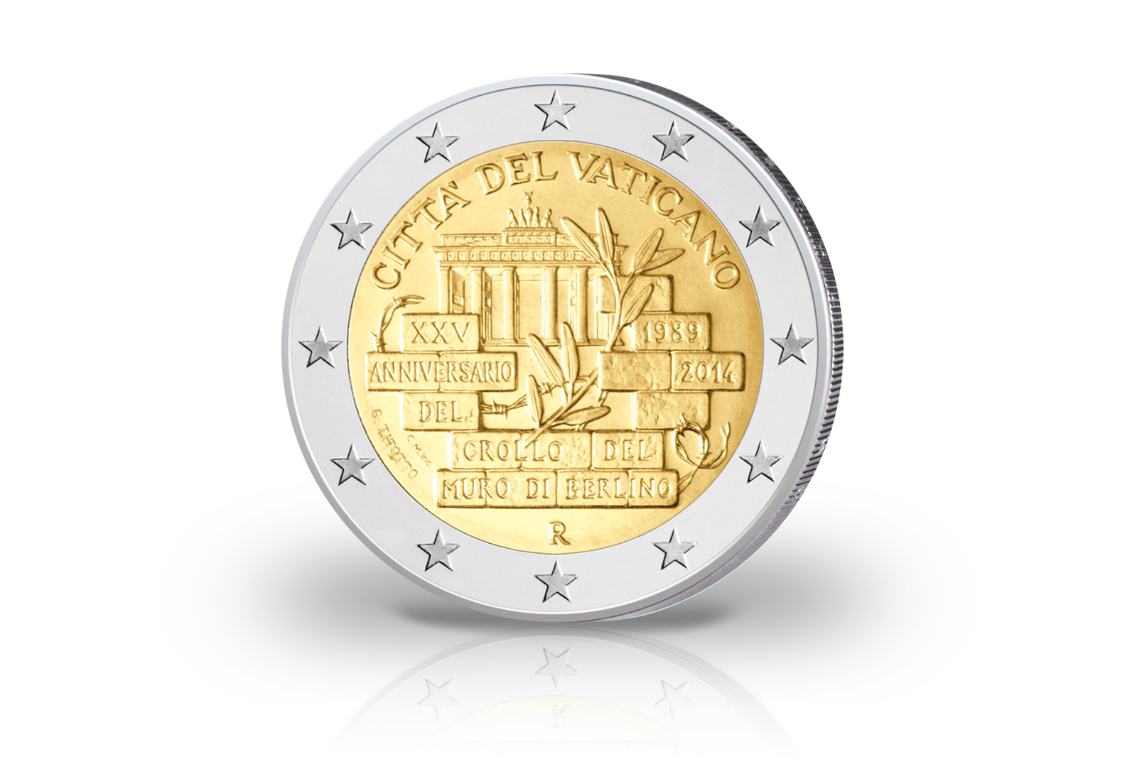 2 Euro 2014 Vatikan Mauerfall st im Blister