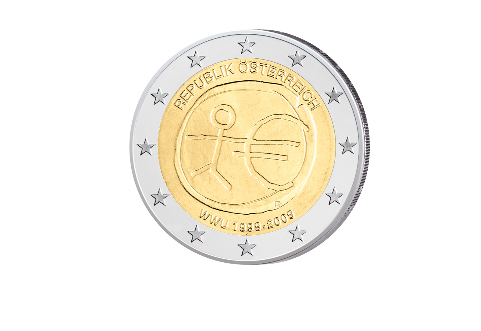 2 Euro 2009 Österreich 10 Jahre WWU
