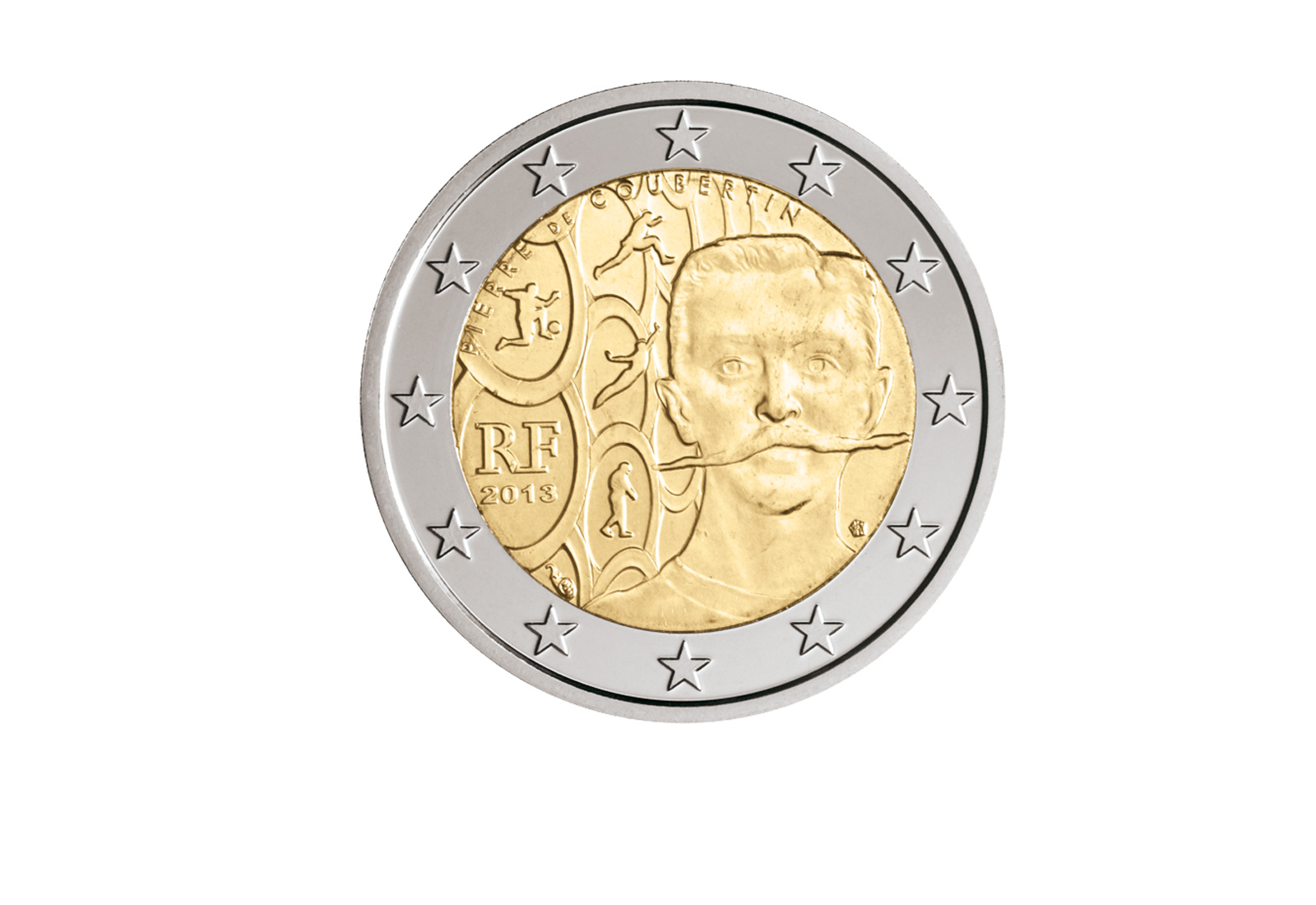 2 Euro 2013 Frankreich Pierre de Coubertin