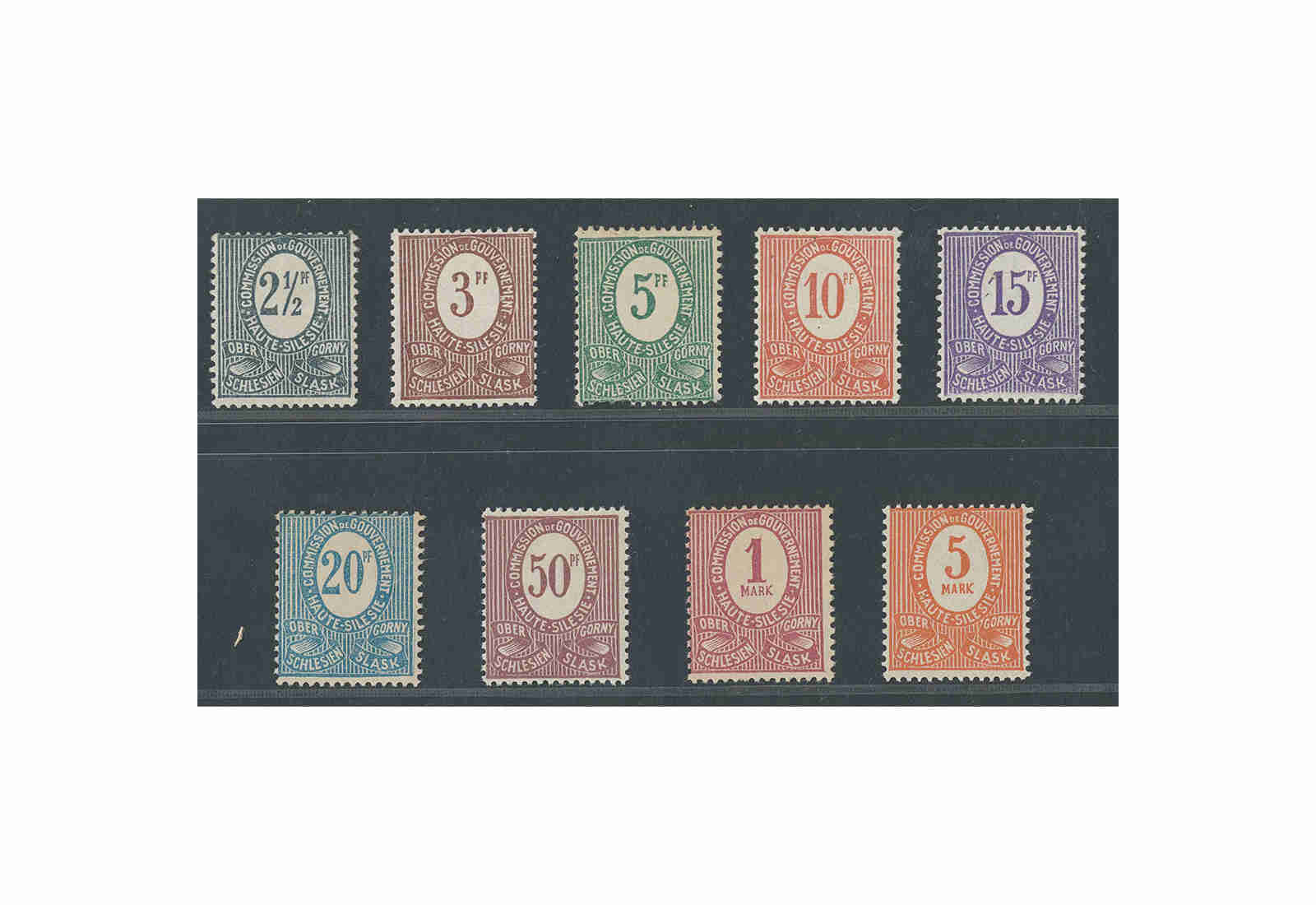 Briefmarken Oberschlesien Dt. Abstimmungsgebiet Mi: 1-9 **