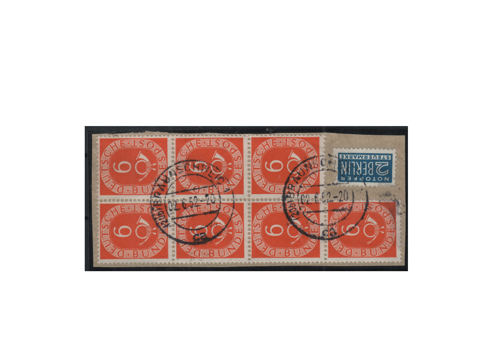 Briefmarken BRD 6 Pfennig Posthorn 1952 Michel-Nr. 126 gestempelt