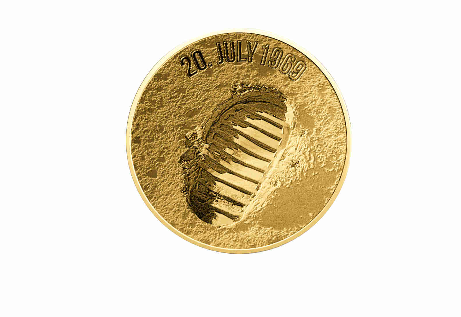 Goldmünze Motiv Mondlandung Coincard Feinheit 999/1000 Gold Geschenk