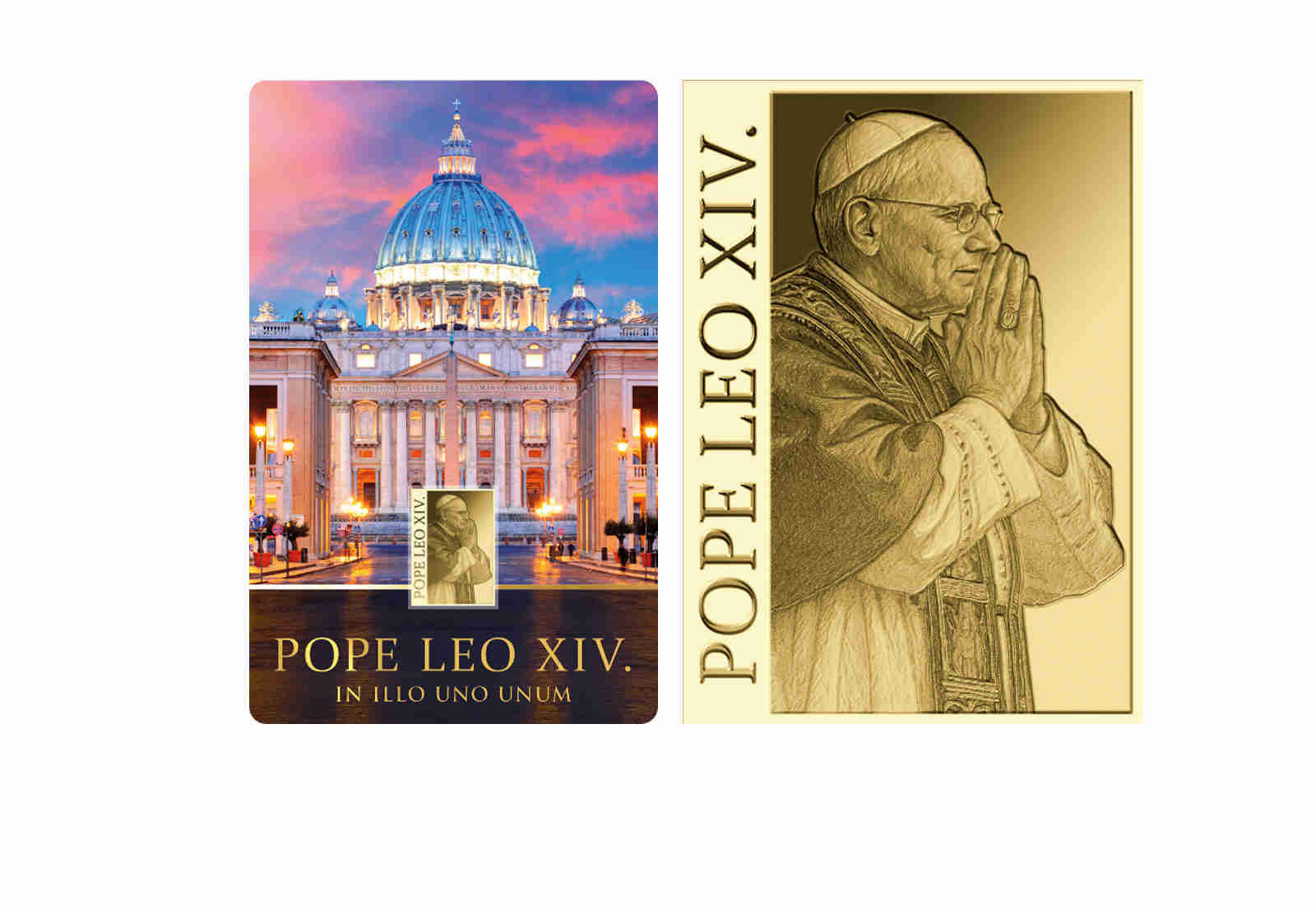 Goldmünze Motiv "Papst Leo XIV." Coincard Feinheit 999/1000 Gold Geschenk