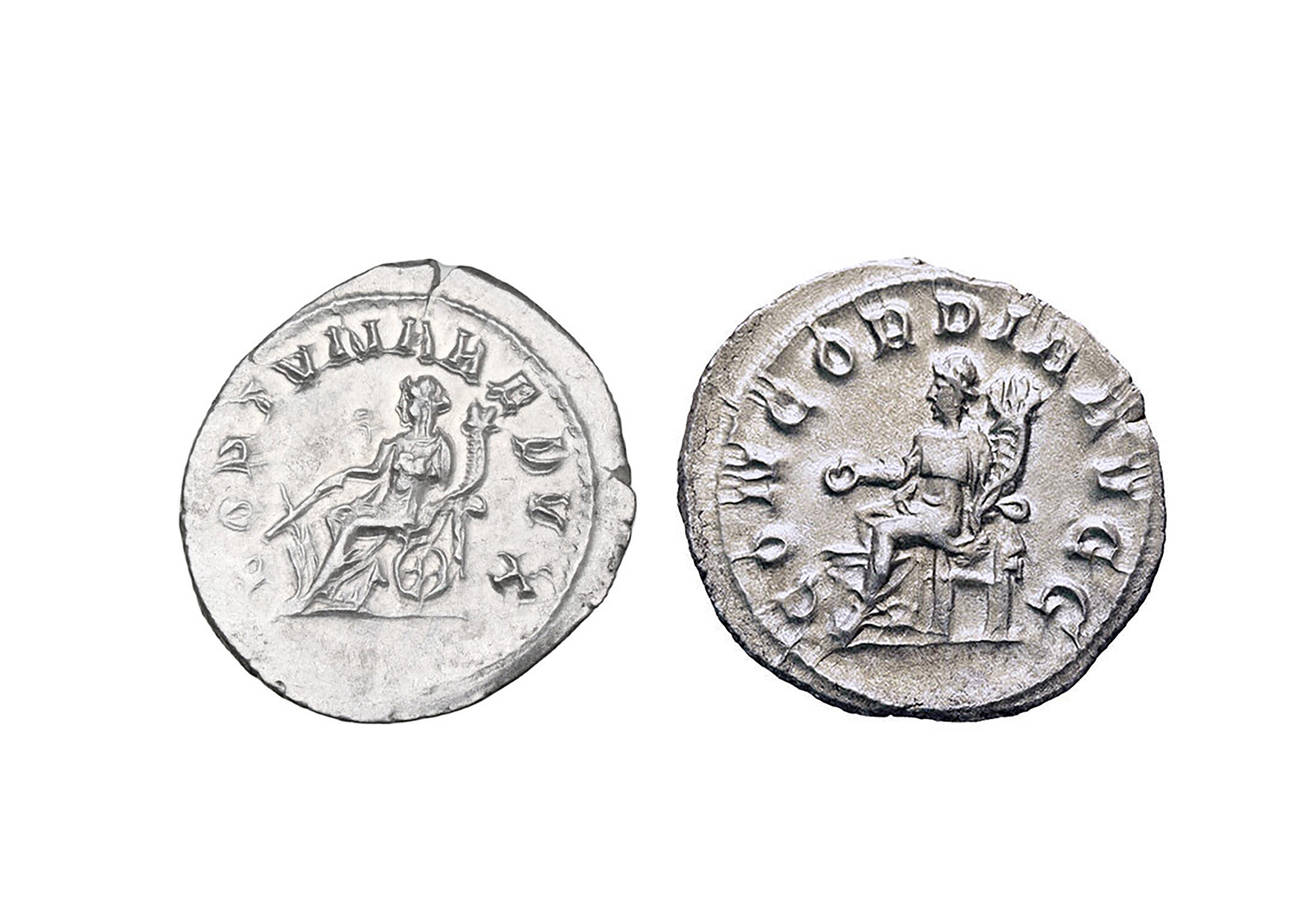 2 Silberdenare 1000 Jahre Rom Philippus I. & Otacilia Severa