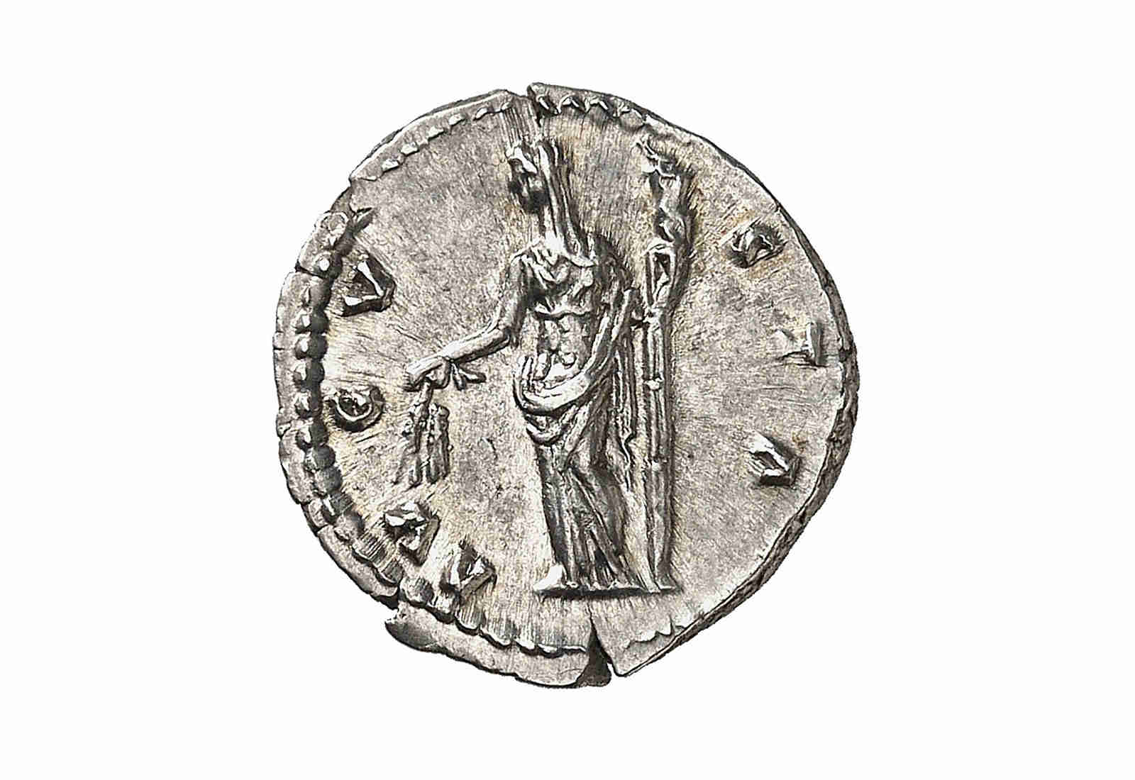 Silbermünze Römisch Antik 138 - 161 n. Chr. Diva-Favstina im Etui inkl Zertifikat