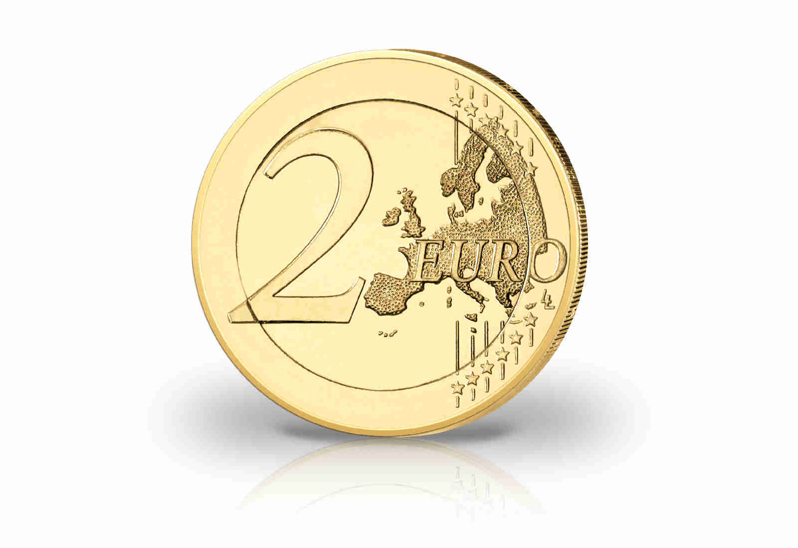2 Euro Wilhelm II. mit Kaltemaille und 24 Karat Goldauflage