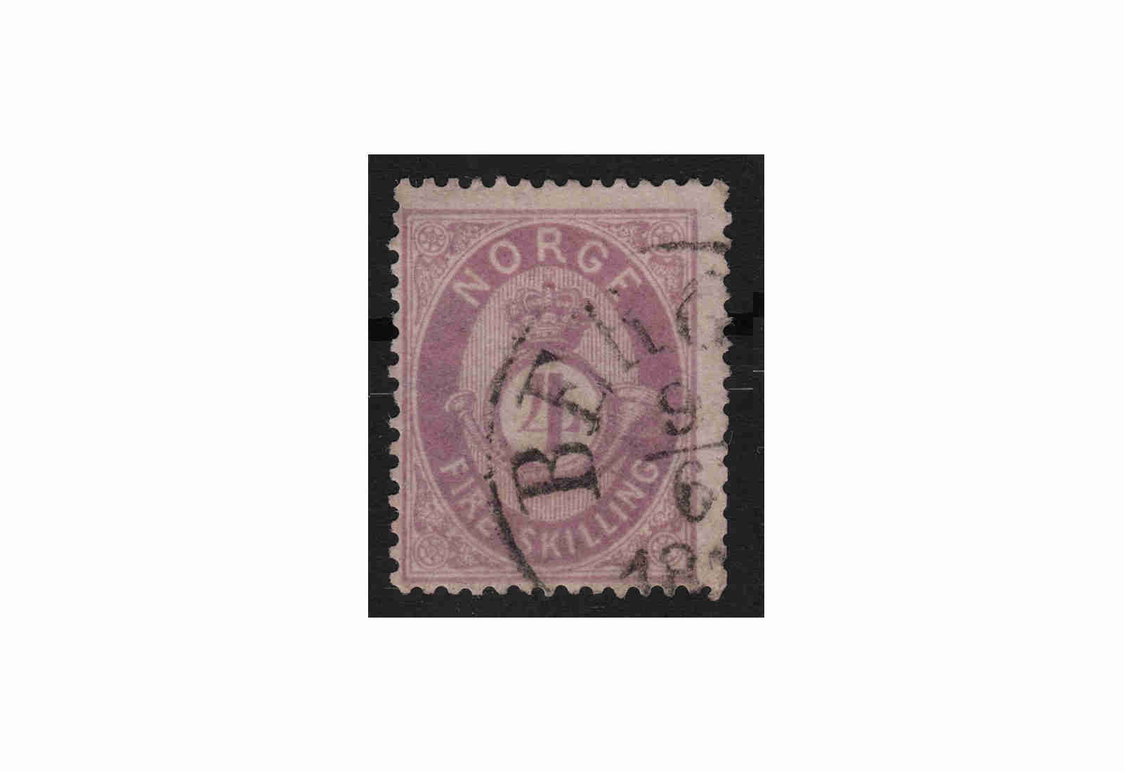 Norwegen Freimarke: Posthorn 1872 NOR Michel Nr. 19 gestempelt