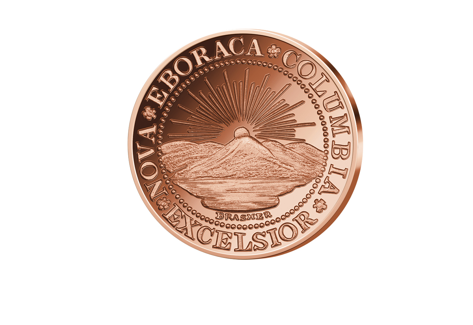 1 oz Kupferausgabe Brasher Doubloon