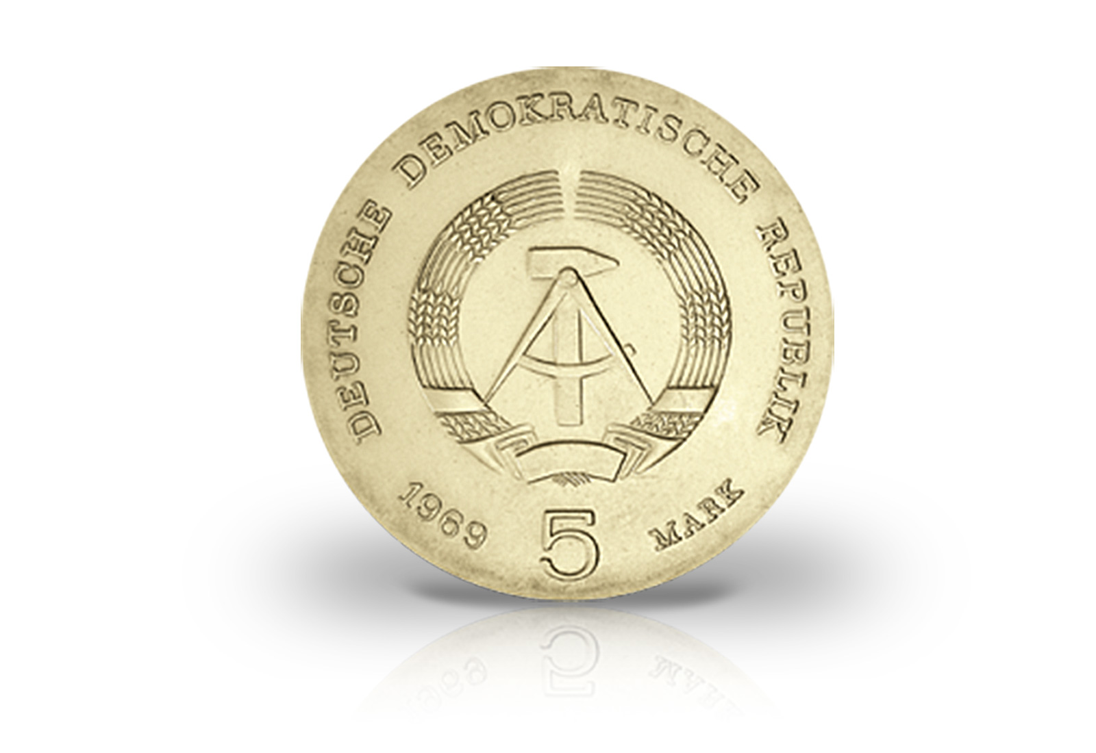 5 Mark Gedenkmünze 1969 DDR Heinrich Hertz Jaeger-Nr. 1526