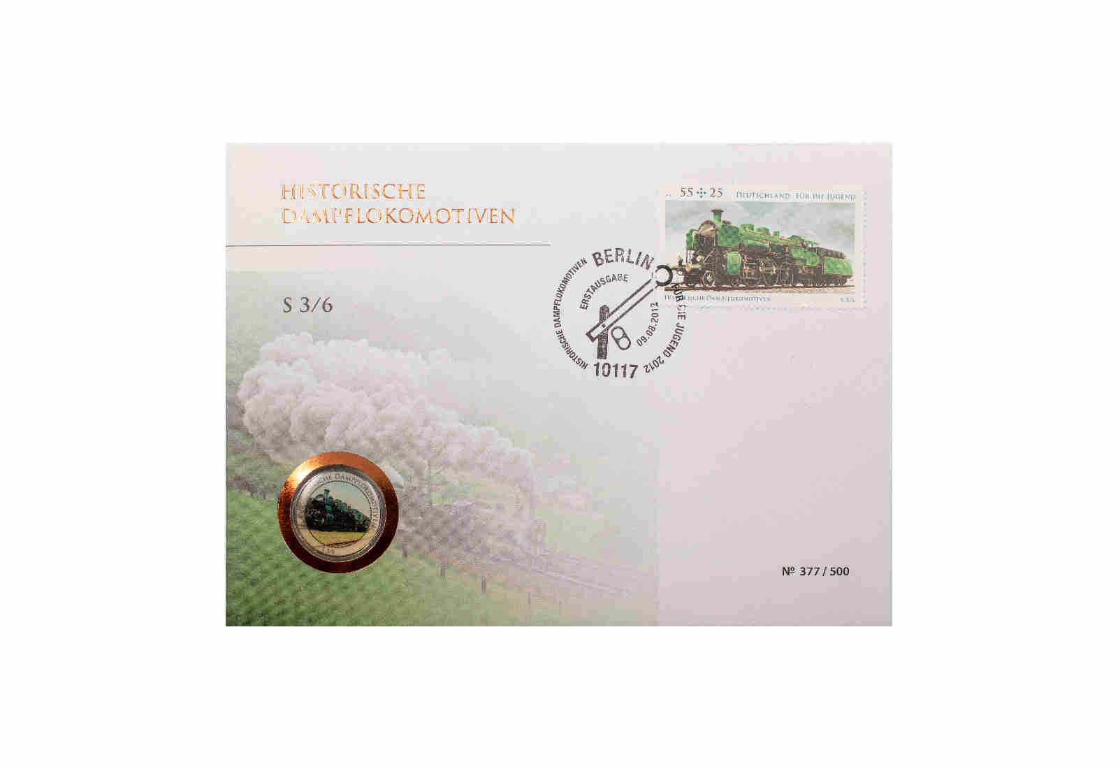 Eisenbahn Numisbrief Dampflokomotive S 3/6