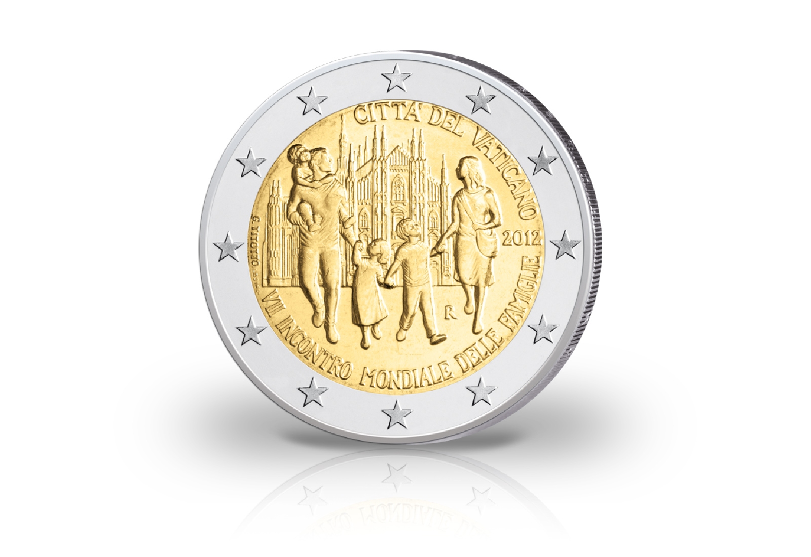 2 Euro 2012 Vatikan Gedenkmünze Weltfamilientreffen st