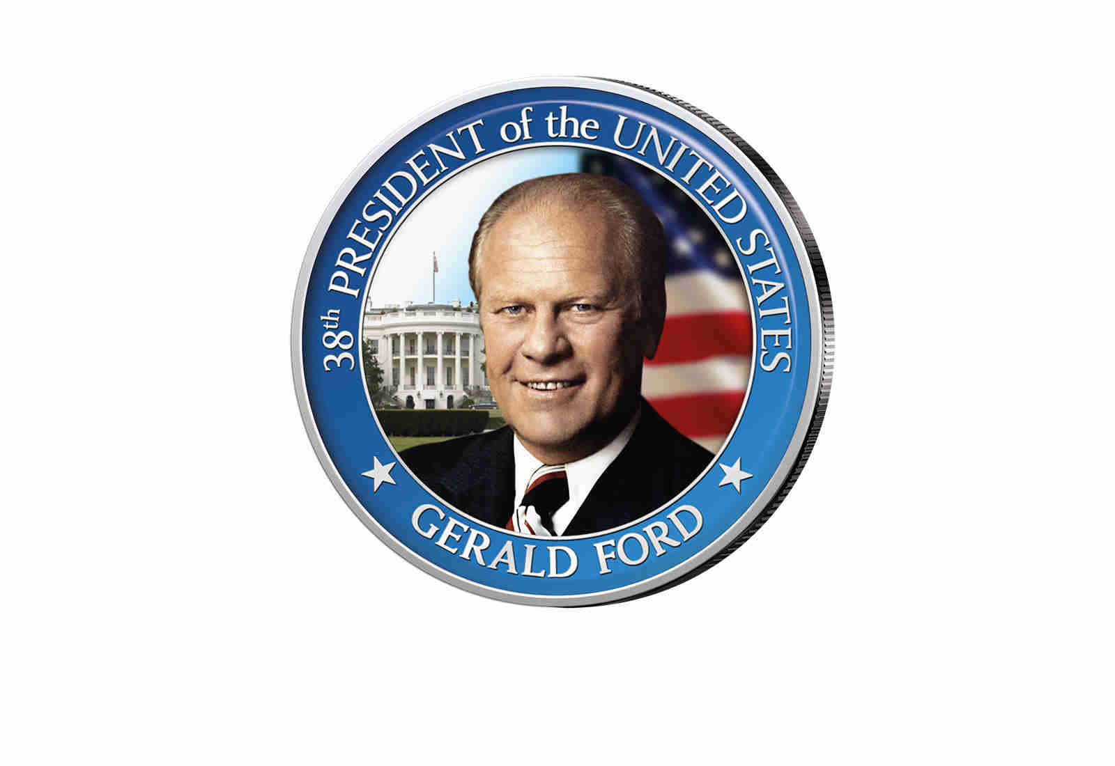 ½ Kennedy-Dollar USA mit Farbapplikation Gerald R. Ford Serie: Presidents of the US