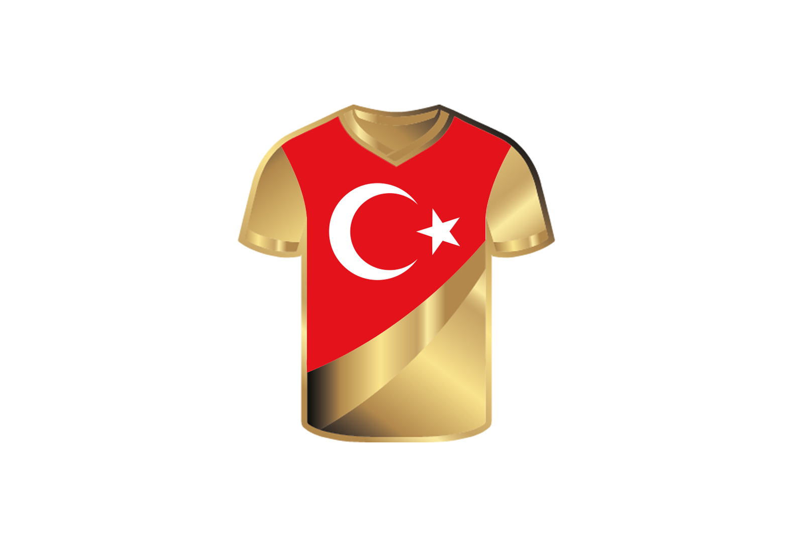 Goldmünze Motiv "Trikot Türkei" 999/1000 Gold im Geschenketui