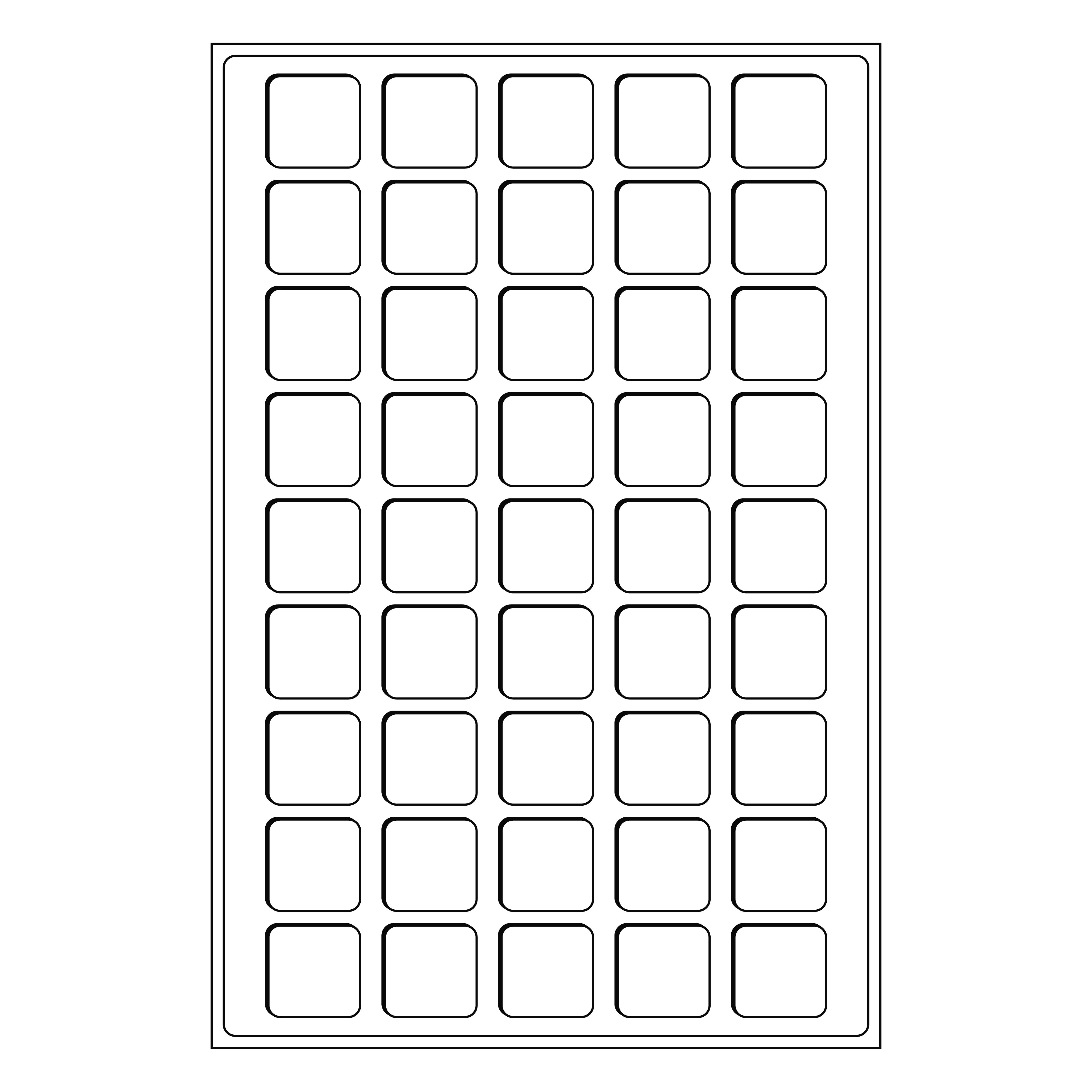 Münztableau L für Münzen bis ø 31 mm