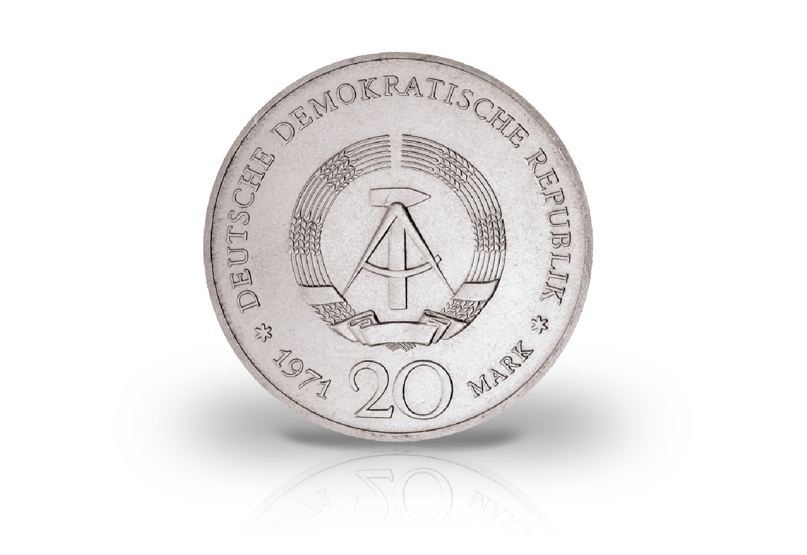 20 Mark Gedenkmünze 1971 DDR Heinrich Mann Jaeger-Nr. 1531