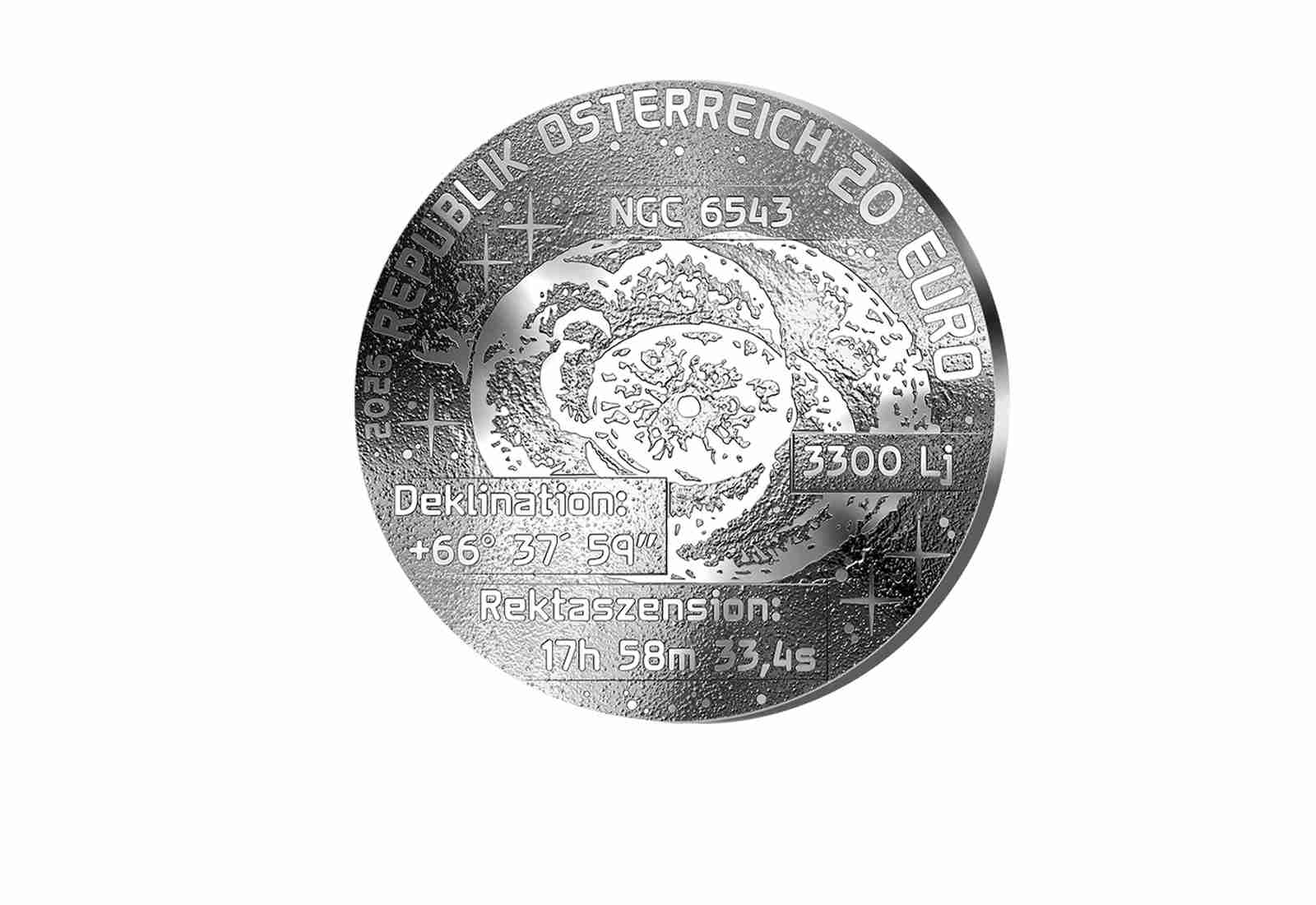 20 Euro Silbermünze 2026 Österreich Katzenaugennebel - Serie: Schönheit des Universums