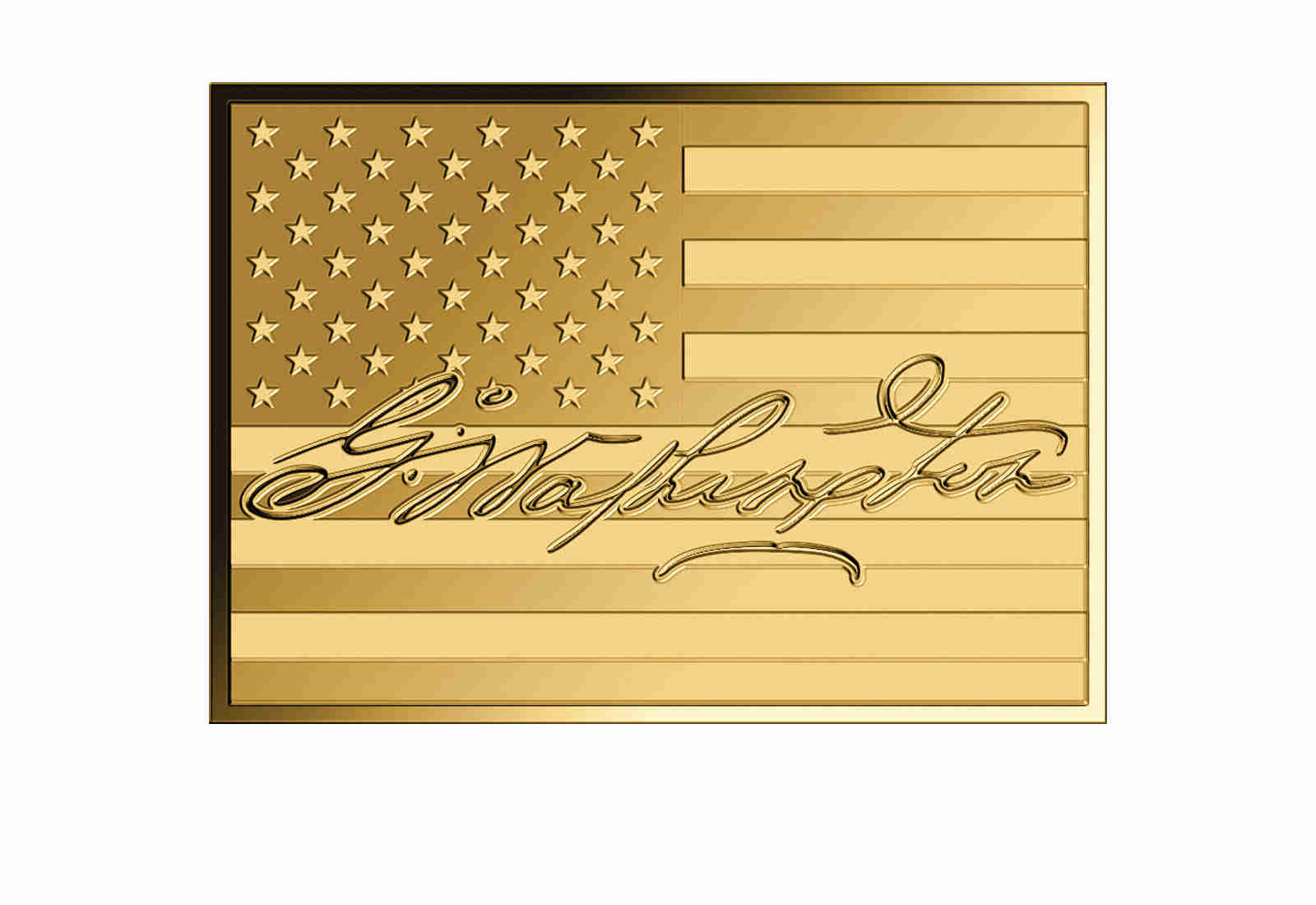 Goldcard Motiv George Washington mit 999/1000 Goldausgabe