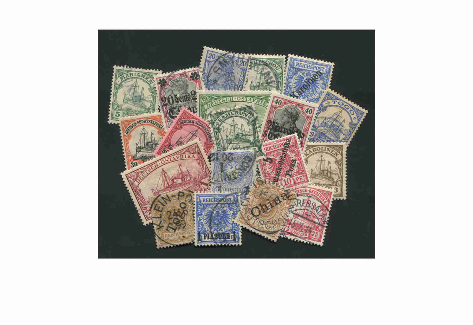 Dt. Kolonien und ApÄ 10 Briefmarken postfrisch und gestempelt