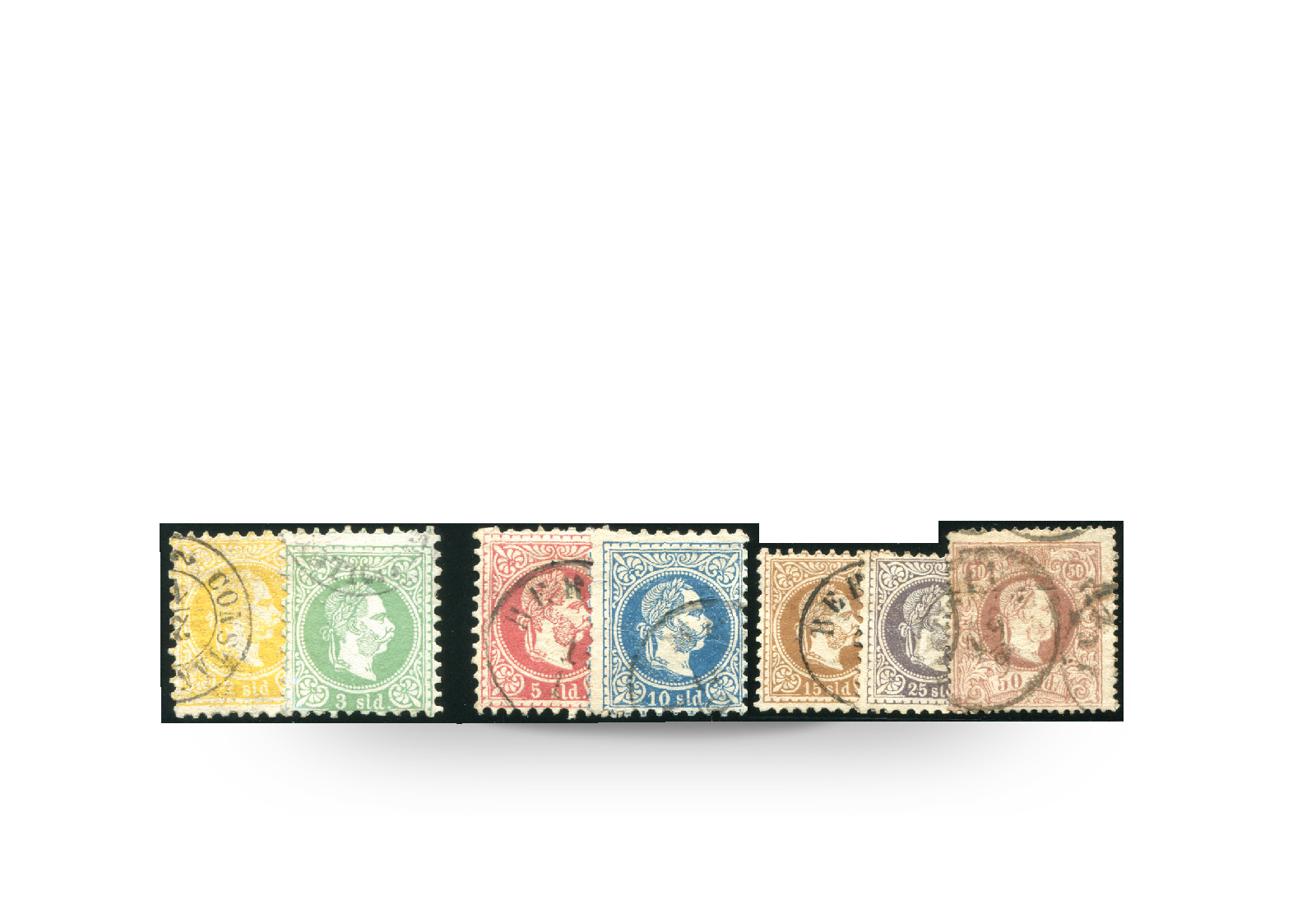 Briefmarken Österreich/Levante Franz Joseph 1867/83 Michel-Nr. 1/6 II Falz