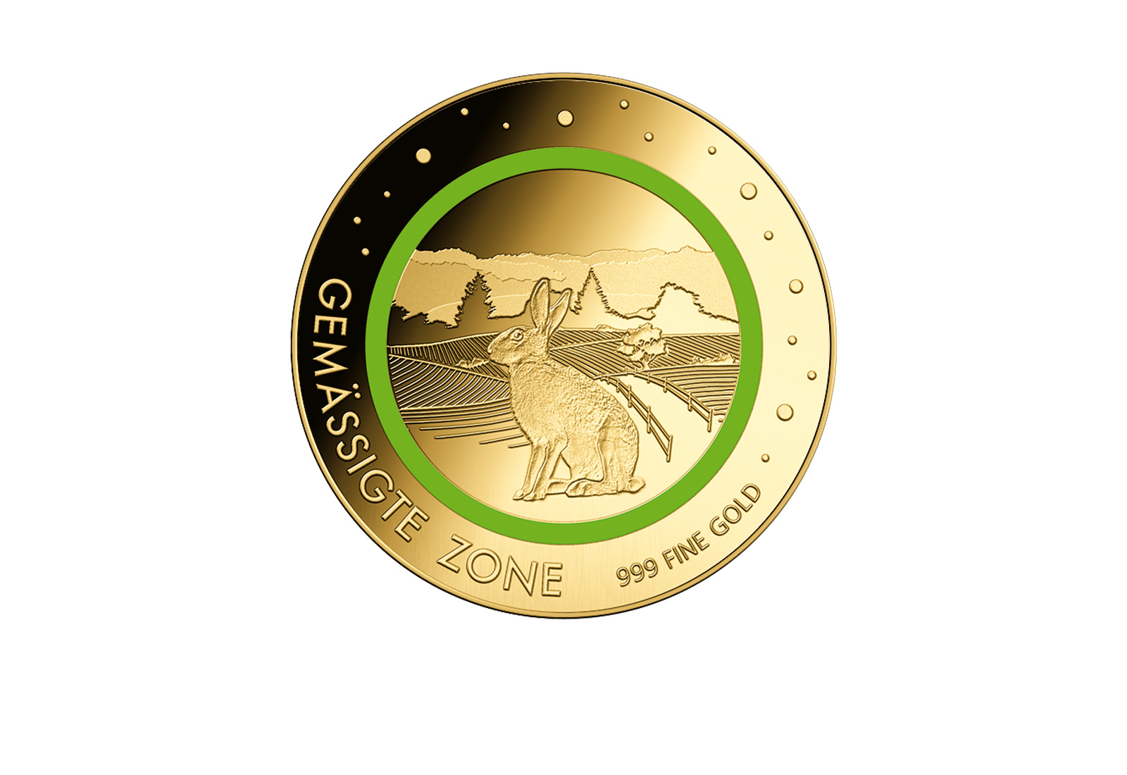 Goldmünze Gemässigte Zone - Edition "Unsere Erde und ihre Klimazonen"