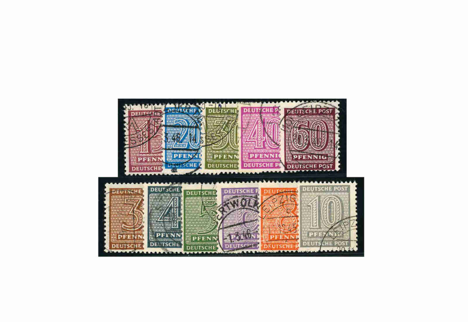 Briefmarken SBZ Mi.Nr. 126Y/137Y gestempelt