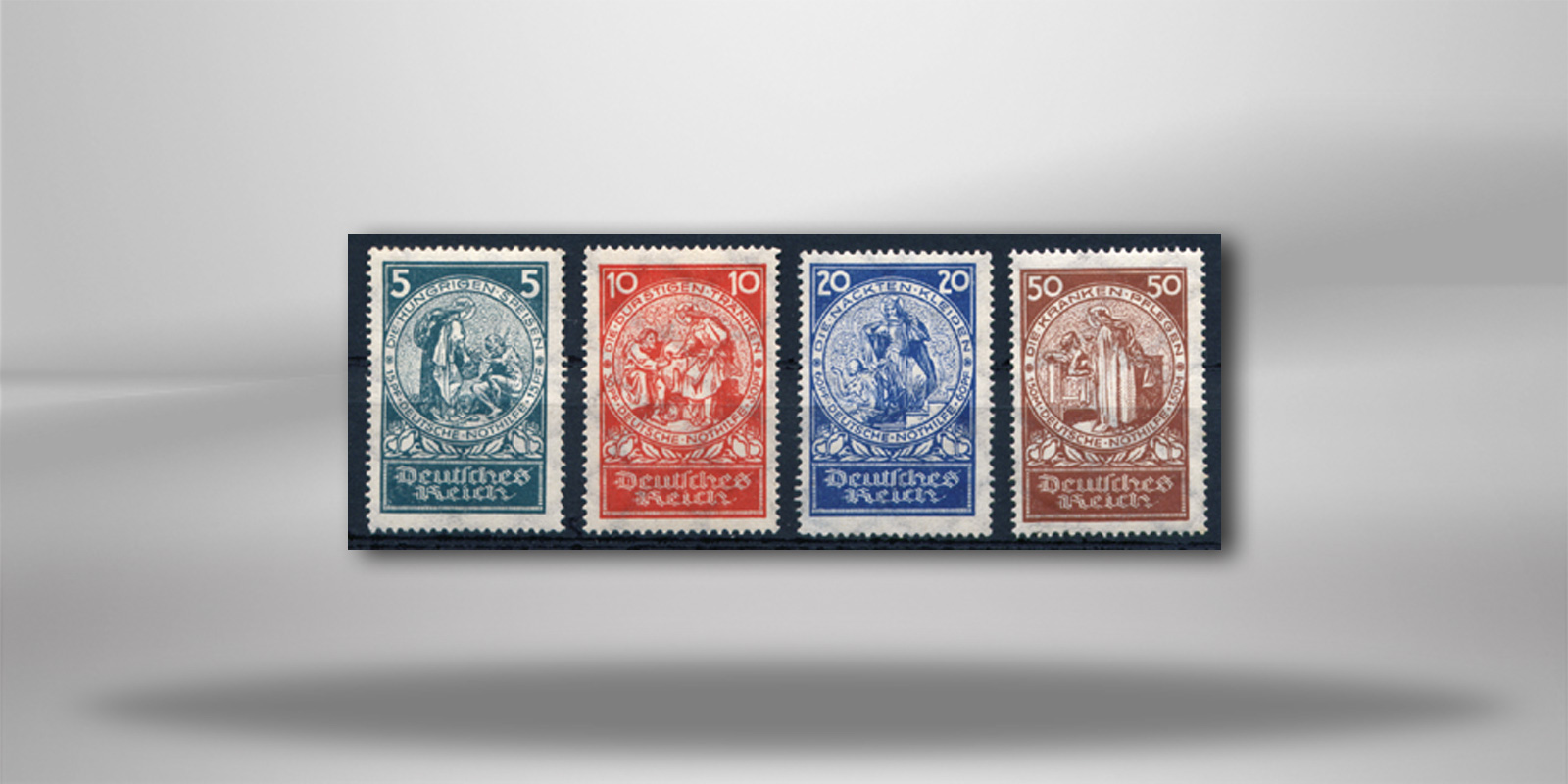 Briefmarken Deutsches Reich Deutsche Nothilfe Michel-Nr. 351-354 Falz