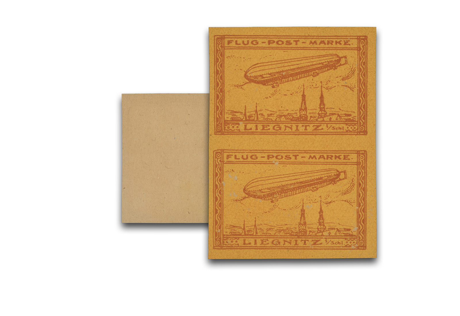 DR MiNr: 11a U (*) PA Zeppelin Sonderflugmarke Halbamtliche Flugmarke