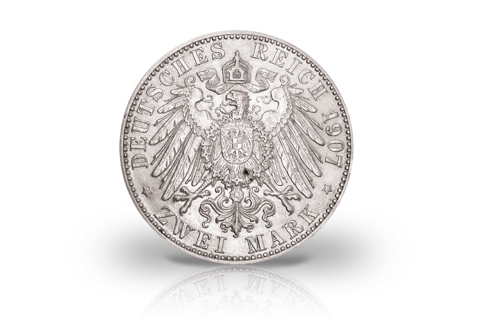 2 Mark 1902-1907 Deutsches Kaiserreich Baden Friedrich I. Jaeger-Nr. 32