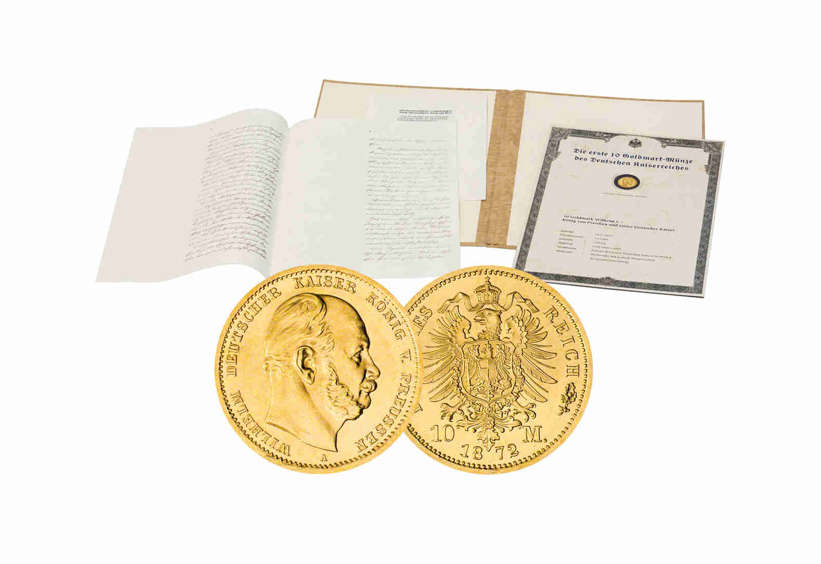10 Mark Goldmünze 1872  Deutsches Kaiserreich Preußen Kaiser Wilhelm I. st