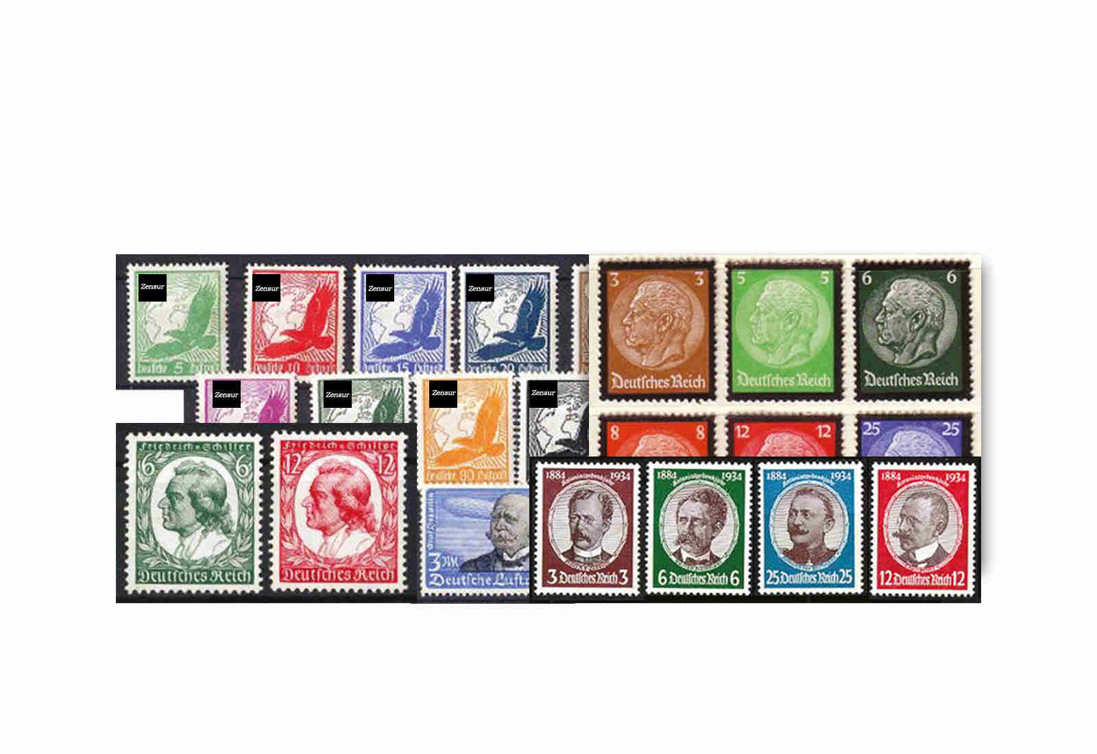 Deutsches Reich Michel-Nr. 529/564 Jahrgang 1934 postfrisch 36 Marken