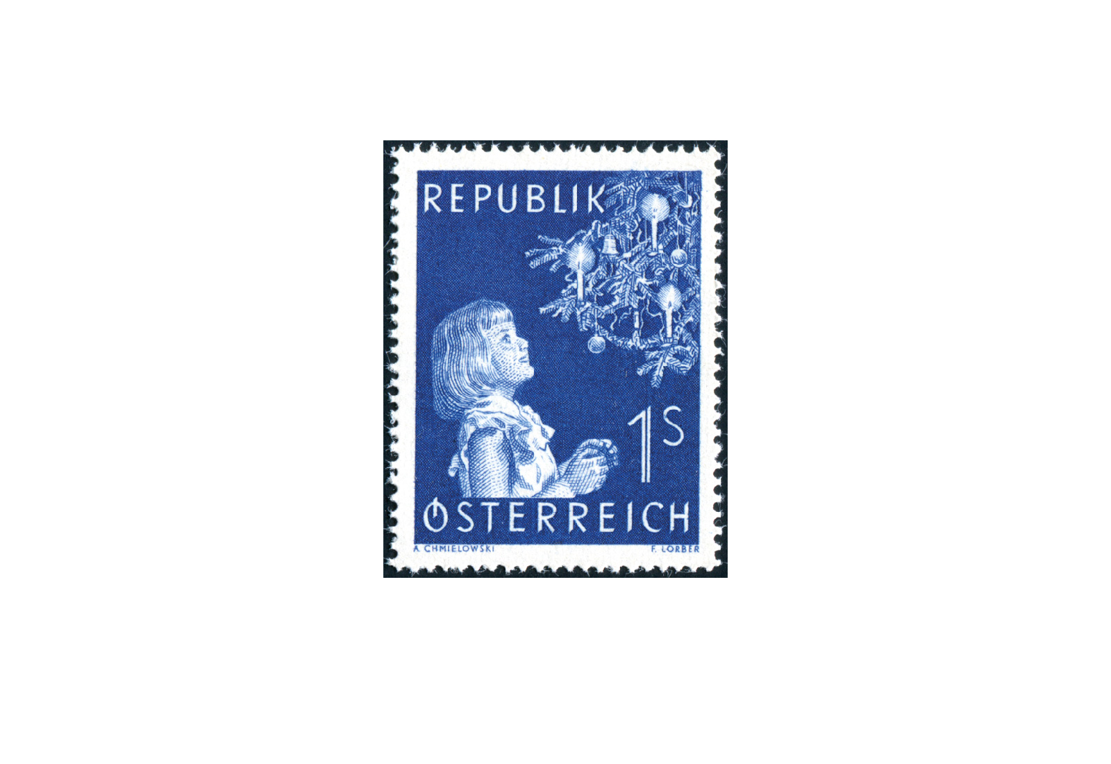 Österreich Einzelausgabe 1954 Weihnachten Michel Nr. 1009 postfrisch